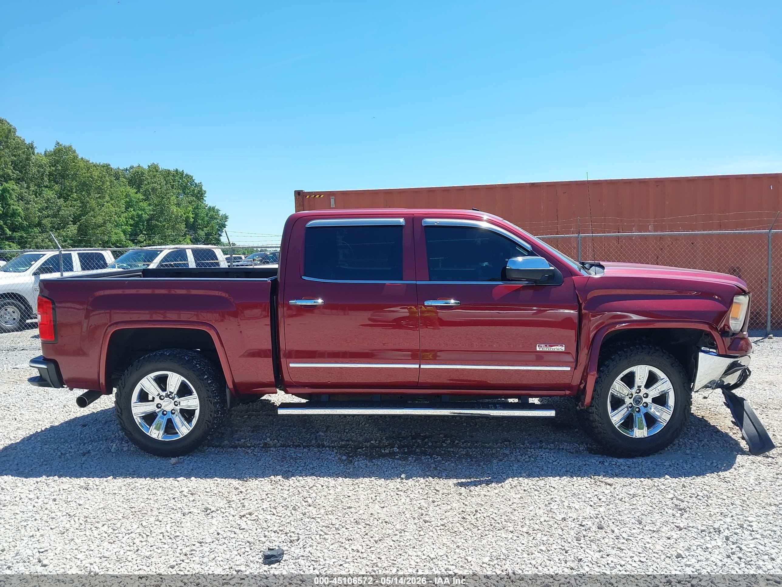 2015 Gmc Sierra 1500 Slt Maroon vin: 3GTU2VEC0FG144955