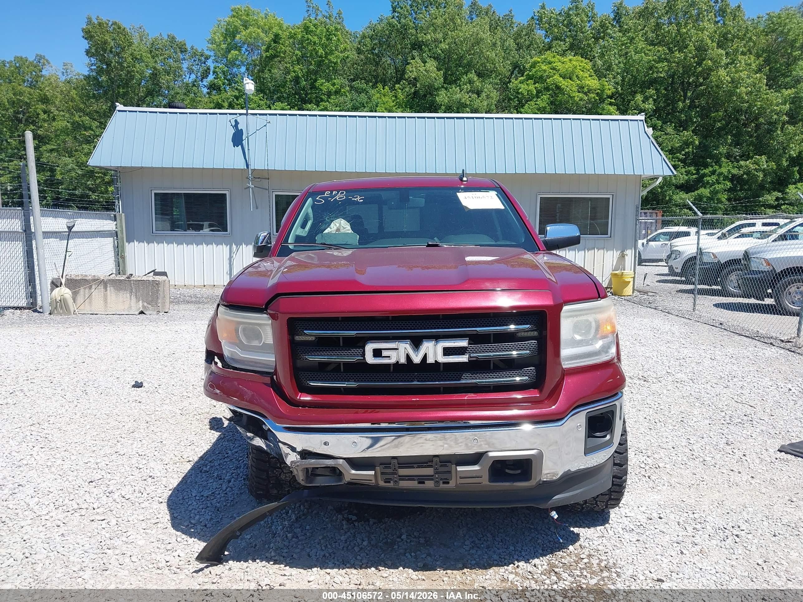 2015 Gmc Sierra 1500 Slt Maroon vin: 3GTU2VEC0FG144955