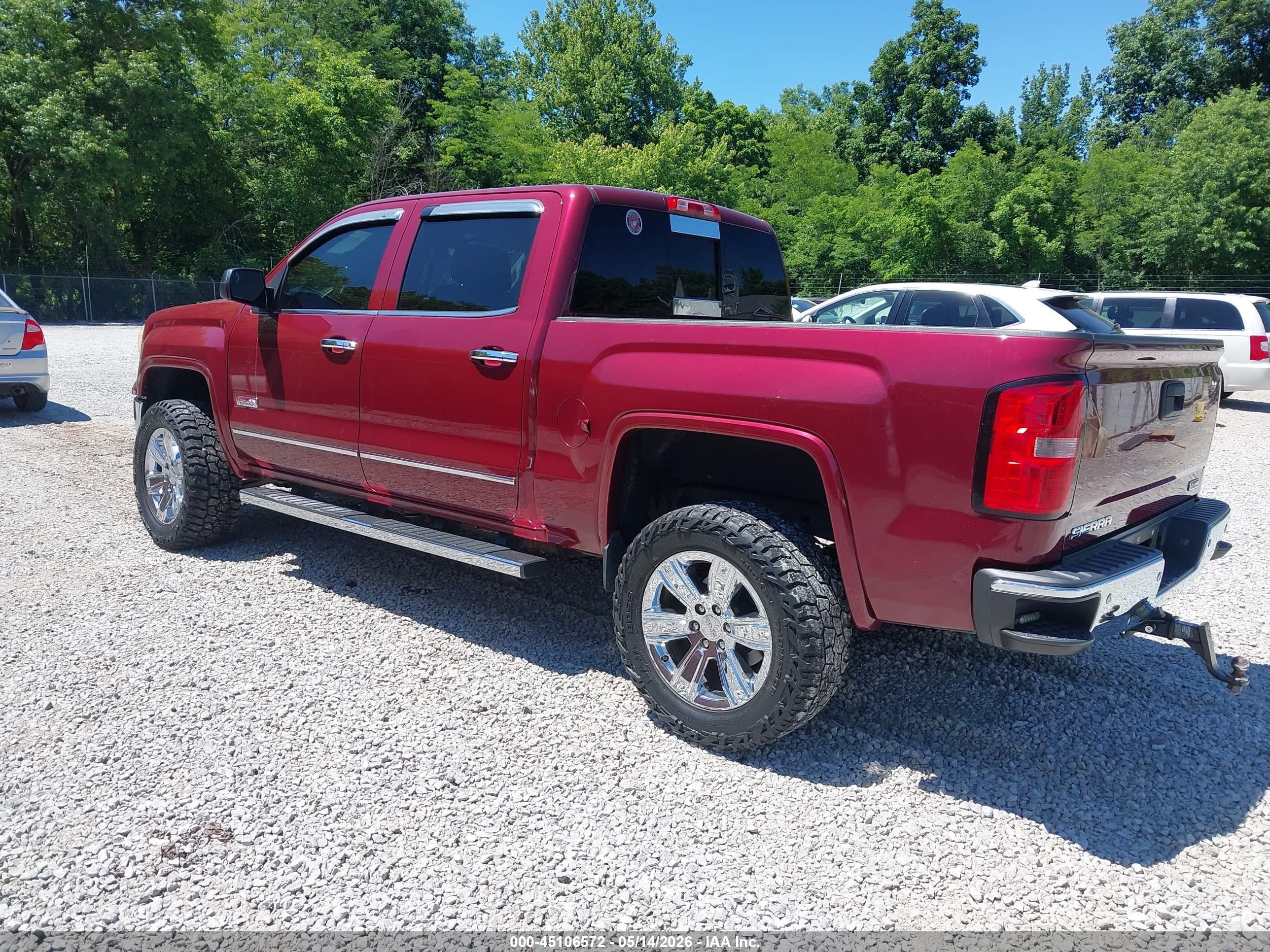 2015 Gmc Sierra 1500 Slt Maroon vin: 3GTU2VEC0FG144955