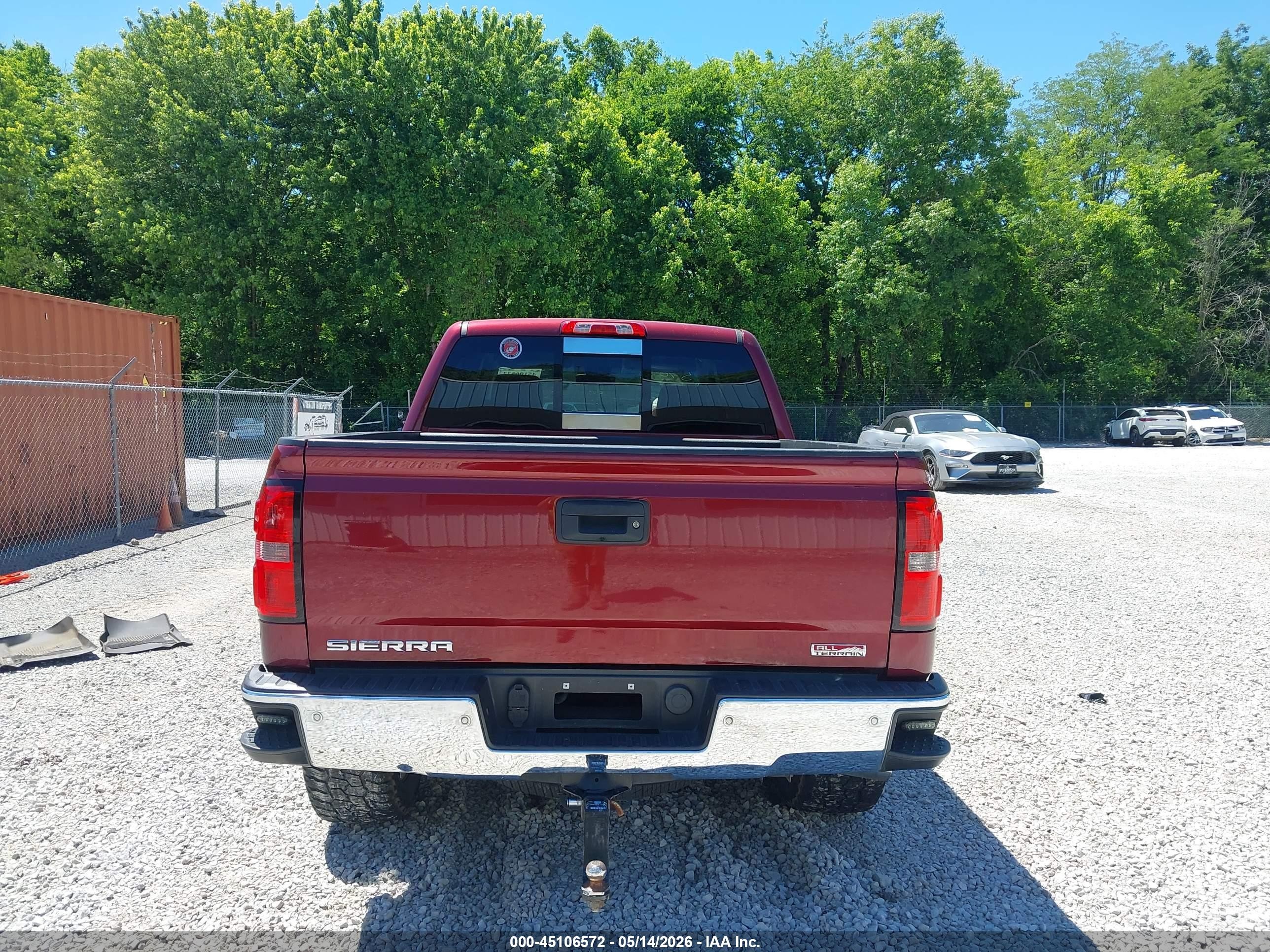 2015 Gmc Sierra 1500 Slt Maroon vin: 3GTU2VEC0FG144955