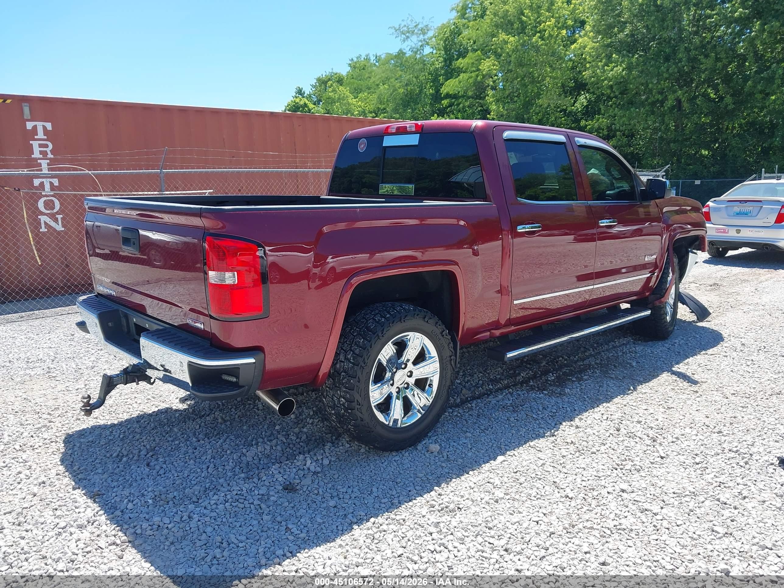 2015 Gmc Sierra 1500 Slt Maroon vin: 3GTU2VEC0FG144955
