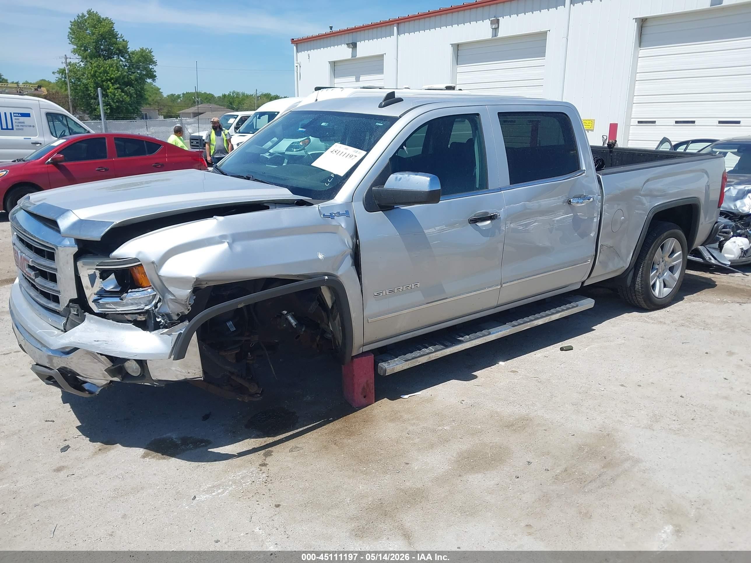 2015 Gmc Sierra 1500 Slt Silver vin: 3GTU2VEC0FG219847