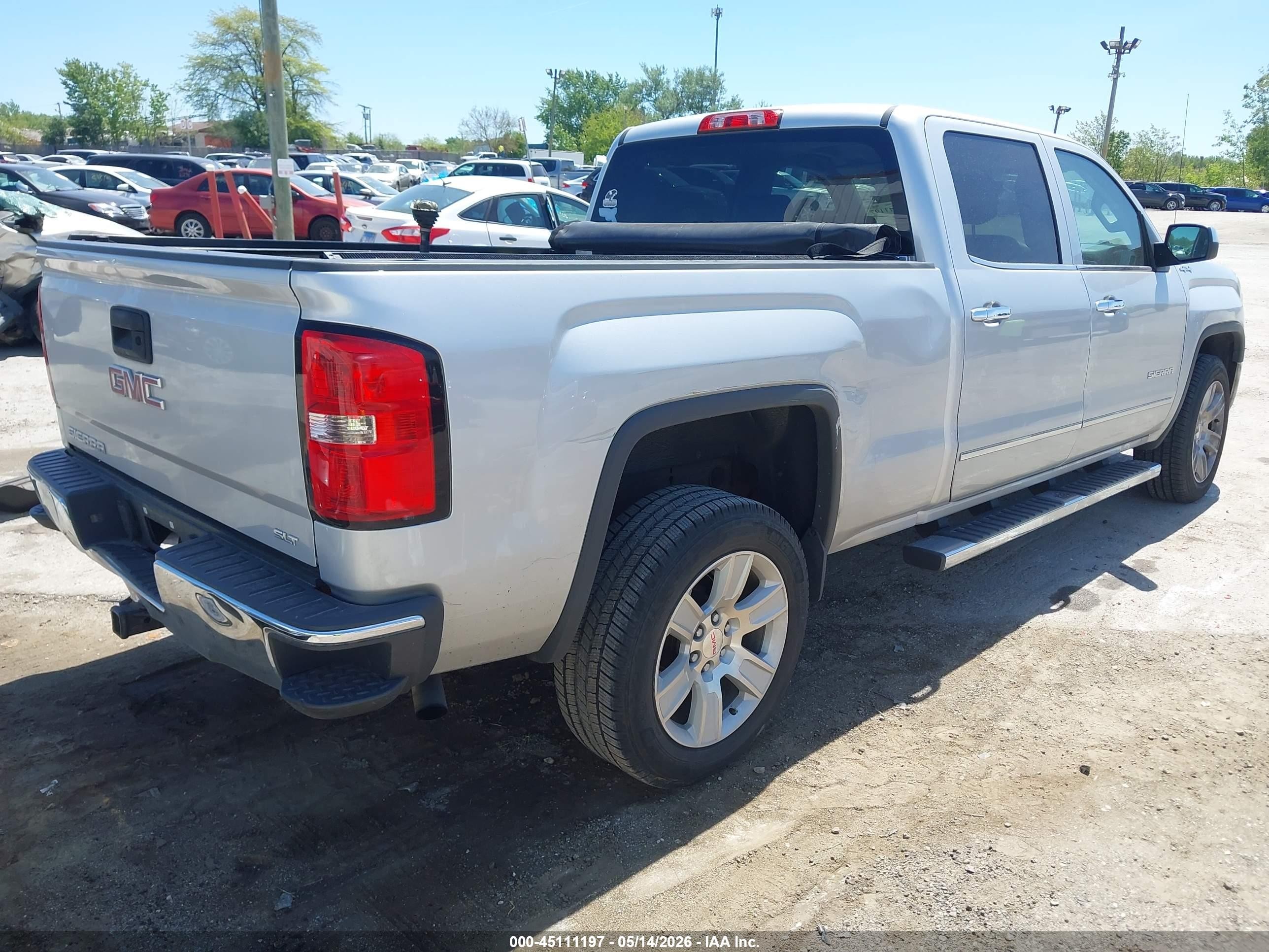 2015 Gmc Sierra 1500 Slt Silver vin: 3GTU2VEC0FG219847