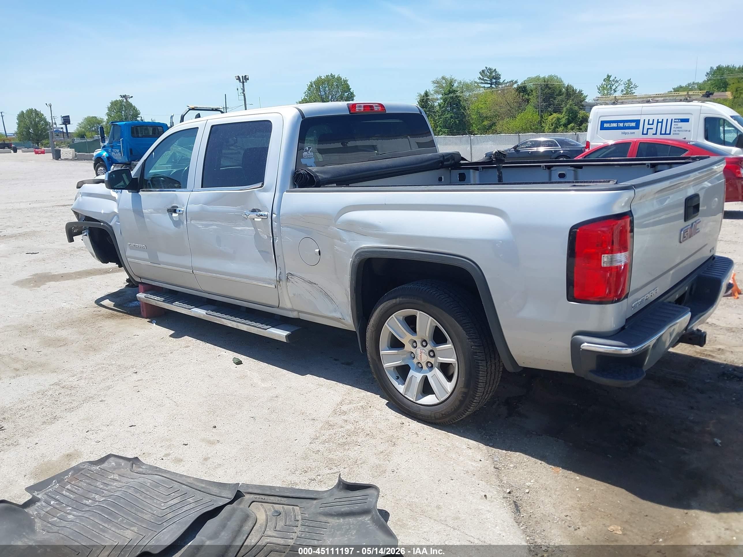 2015 Gmc Sierra 1500 Slt Silver vin: 3GTU2VEC0FG219847