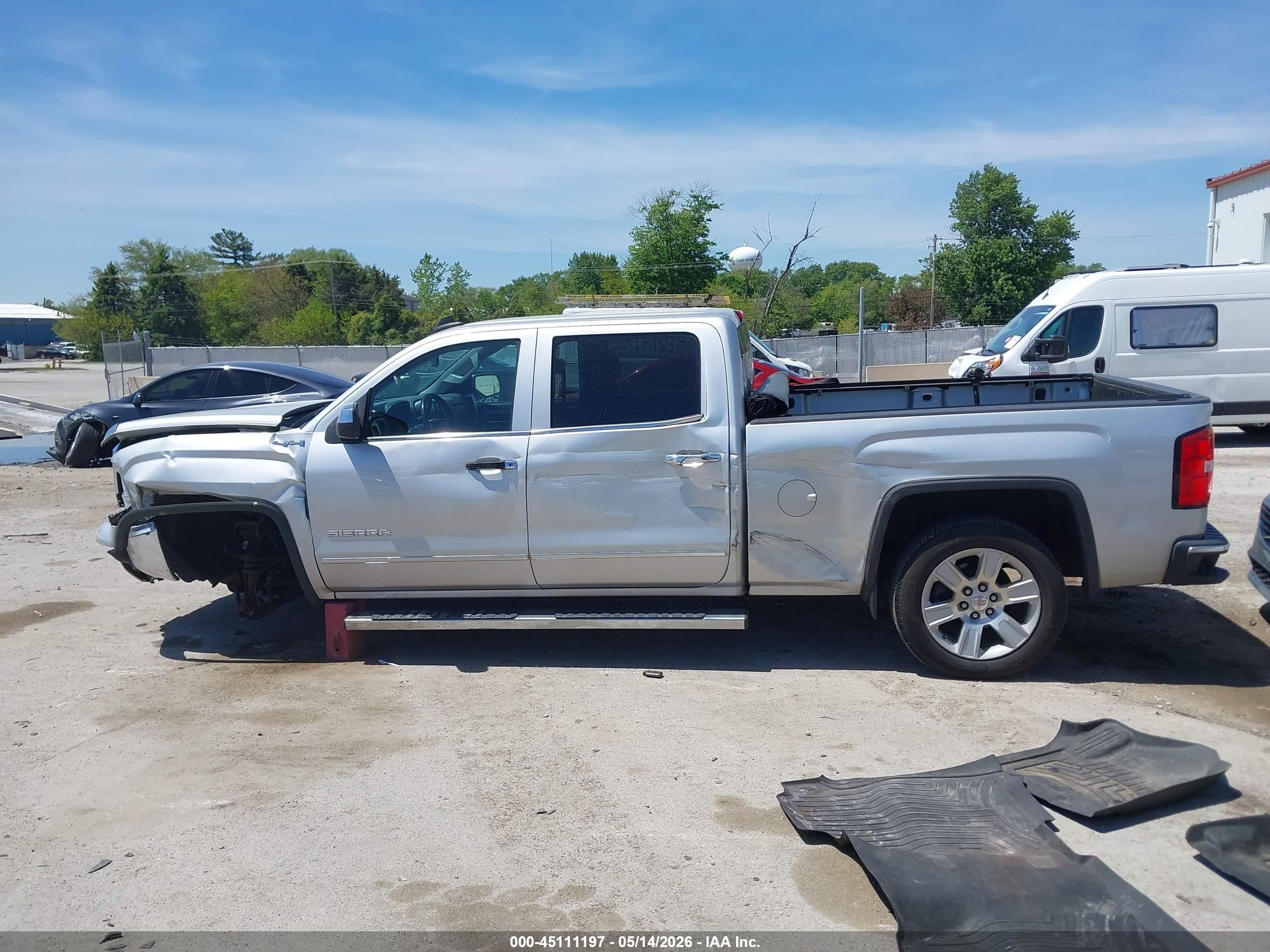 2015 Gmc Sierra 1500 Slt Silver vin: 3GTU2VEC0FG219847
