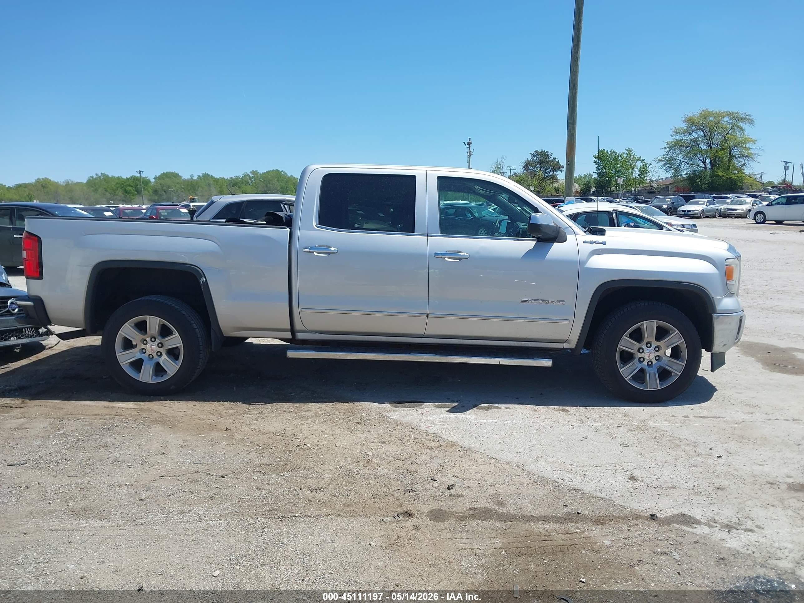 2015 Gmc Sierra 1500 Slt Silver vin: 3GTU2VEC0FG219847