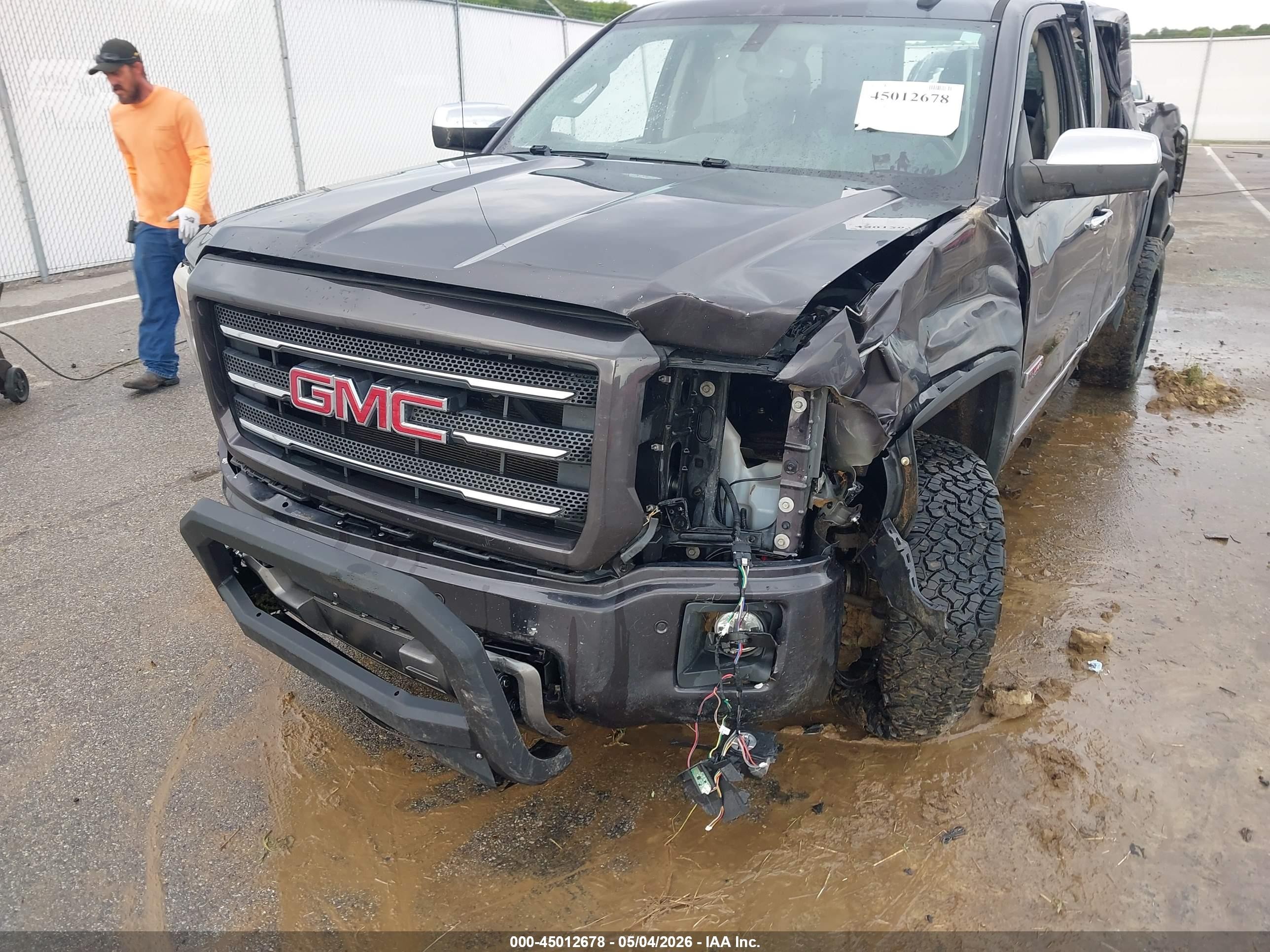2015 Gmc Sierra 1500 Slt Серый vin: 3GTU2VEC0FG305241