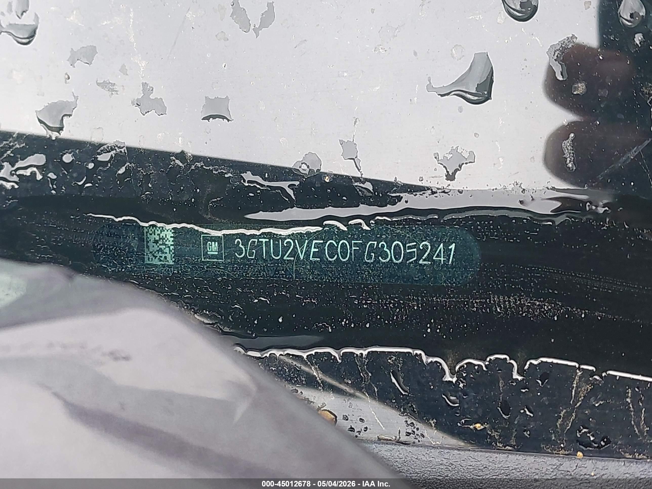 2015 Gmc Sierra 1500 Slt Серый vin: 3GTU2VEC0FG305241