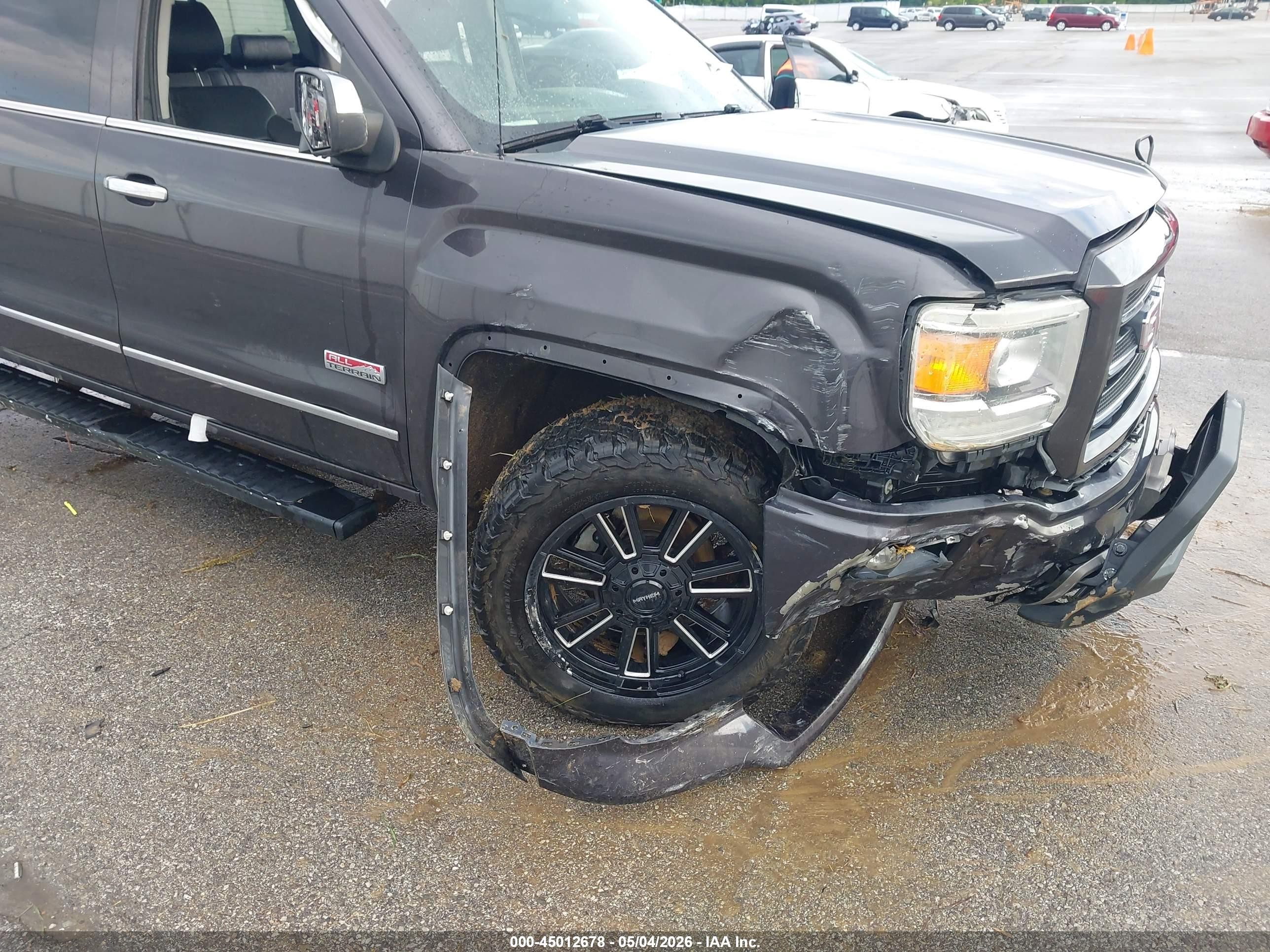 2015 Gmc Sierra 1500 Slt Серый vin: 3GTU2VEC0FG305241