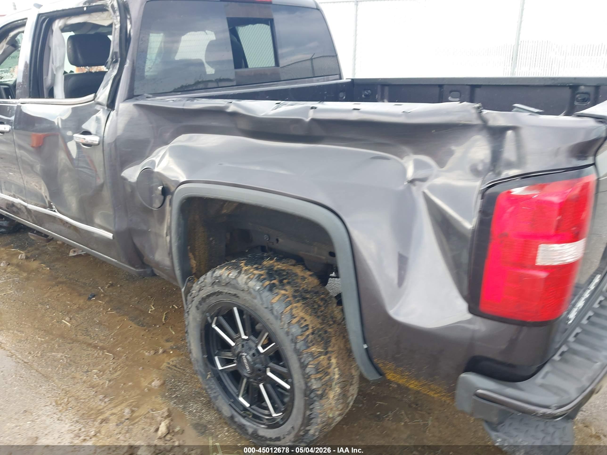 2015 Gmc Sierra 1500 Slt Серый vin: 3GTU2VEC0FG305241