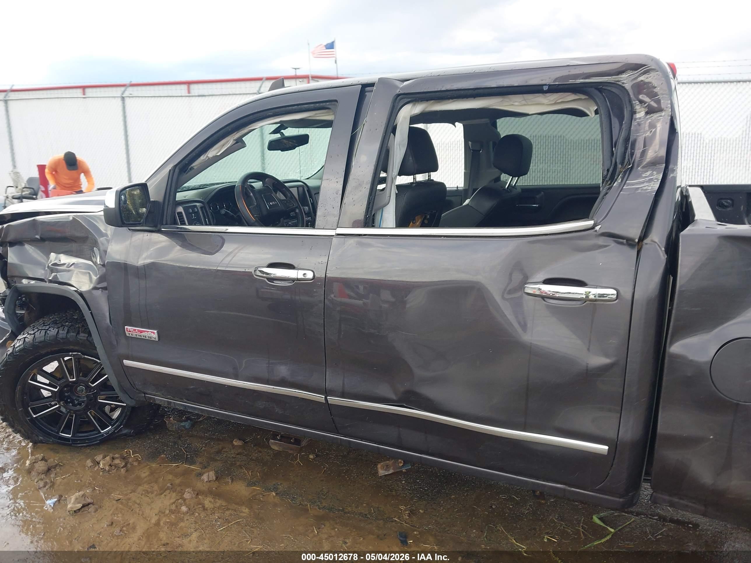 2015 Gmc Sierra 1500 Slt Серый vin: 3GTU2VEC0FG305241