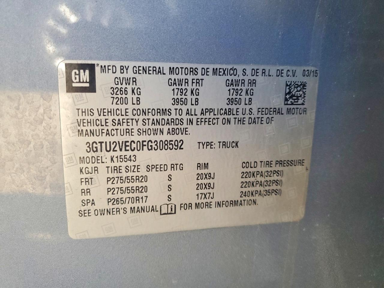 2015 Gmc Sierra K1500 Slt Серый vin: 1FMJU1LT1FEF27766