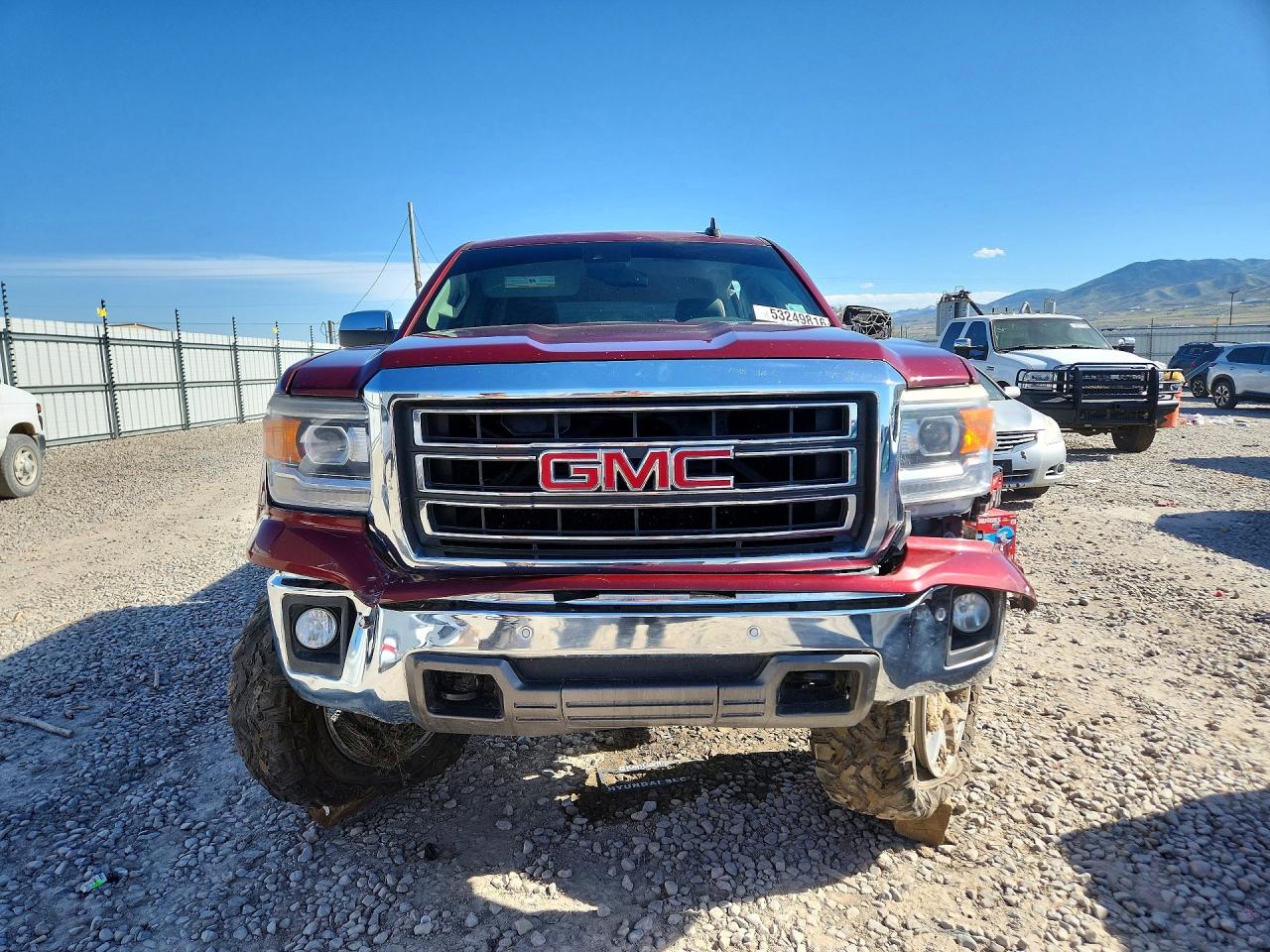 2015 Gmc Sierra K1500 Slt Burgundy vin: 3GTU2VEC0FG335985