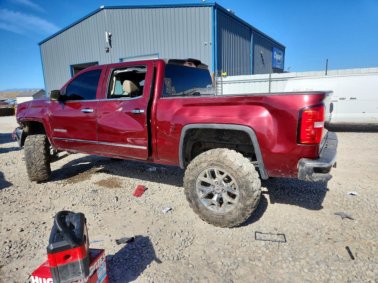 2015 Gmc Sierra K1500 Slt Burgundy vin: 3GTU2VEC0FG335985