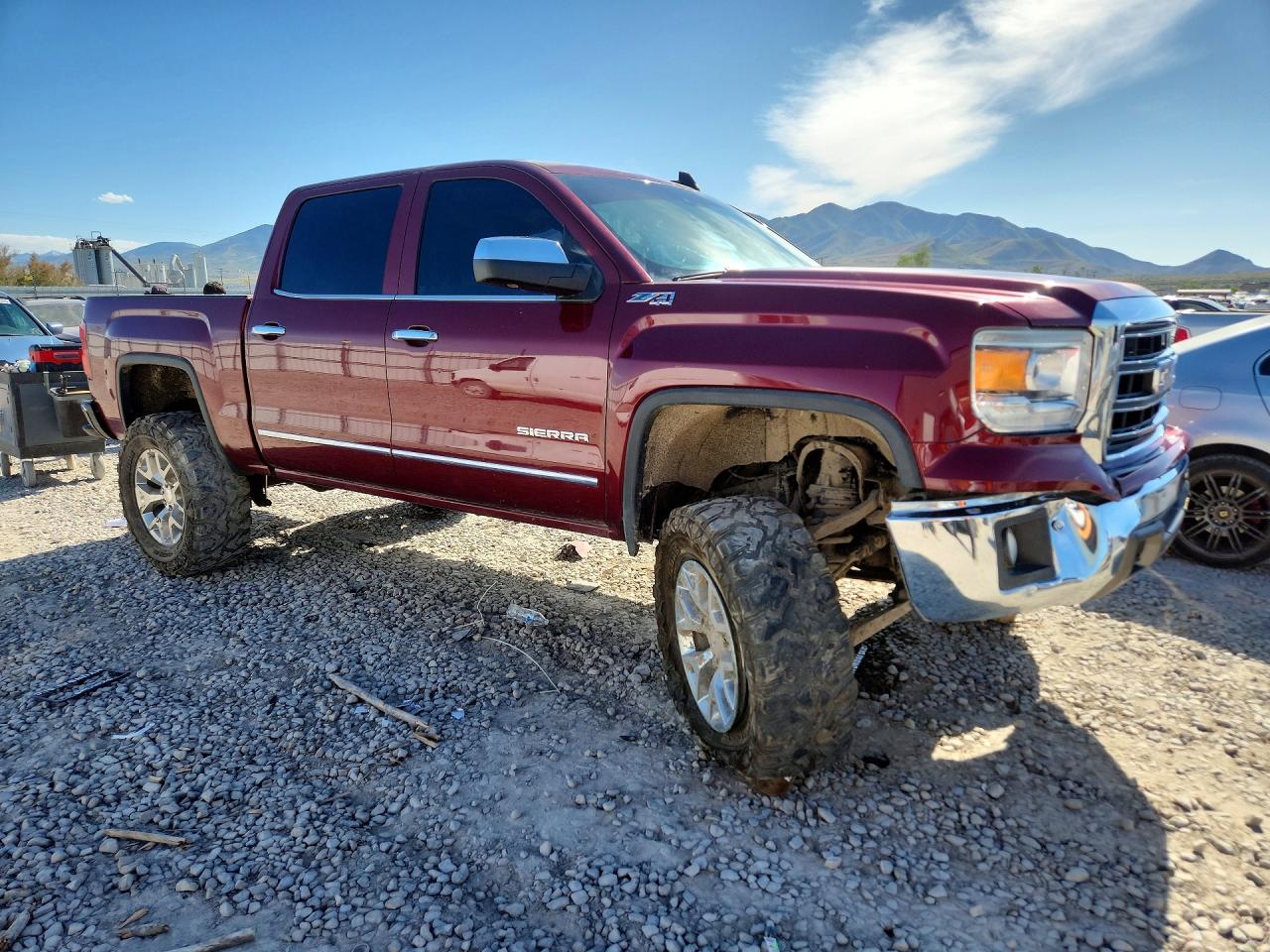 2015 Gmc Sierra K1500 Slt Burgundy vin: 3GTU2VEC0FG335985