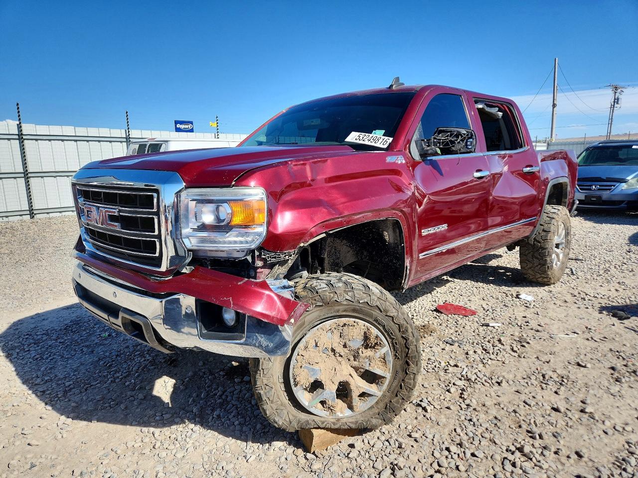 2015 Gmc Sierra K1500 Slt Burgundy vin: 3GTU2VEC0FG335985