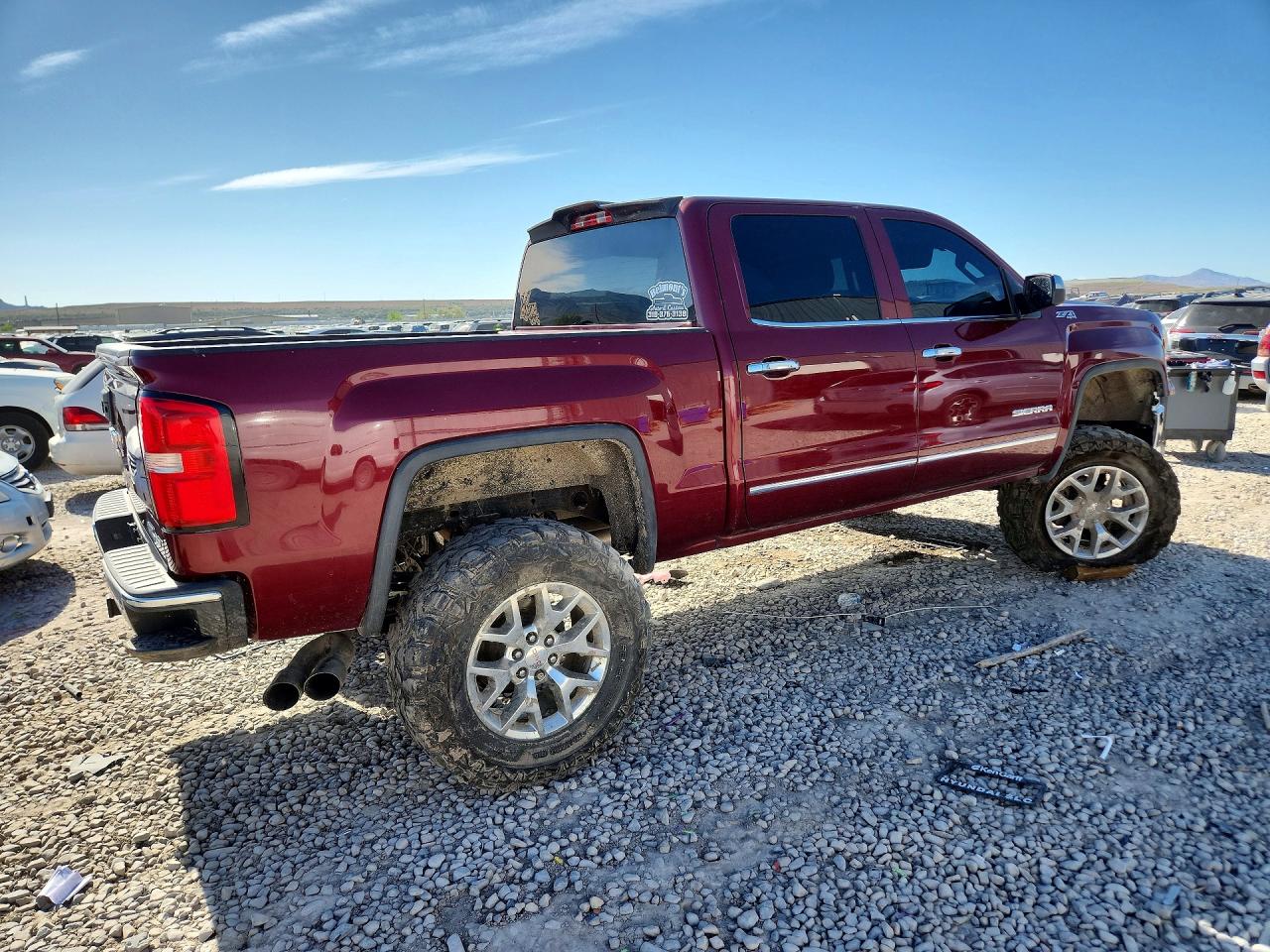 2015 Gmc Sierra K1500 Slt Burgundy vin: 3GTU2VEC0FG335985