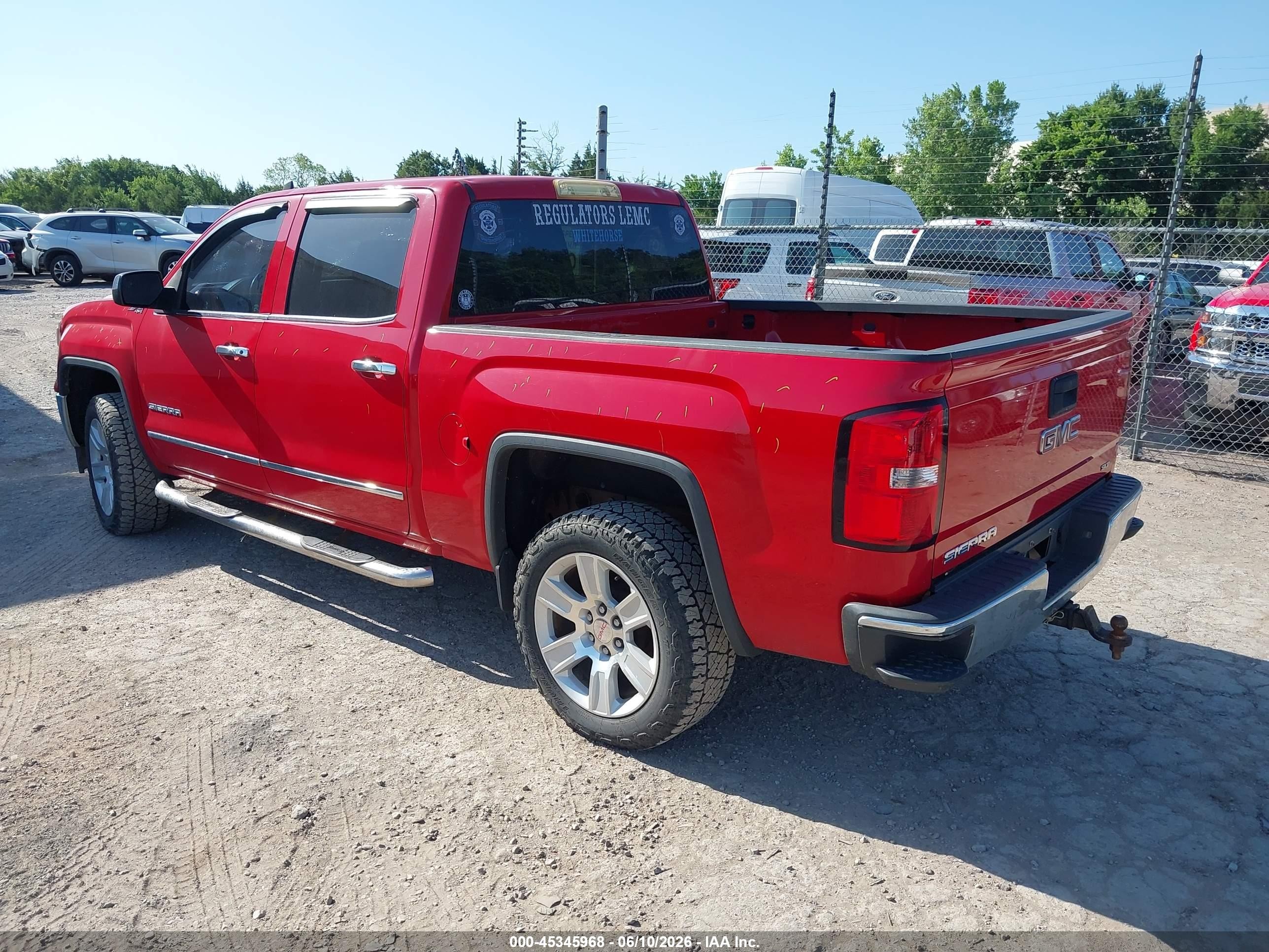 2015 Gmc Sierra 1500 Slt Red vin: 3GTU2VEC0FG446388