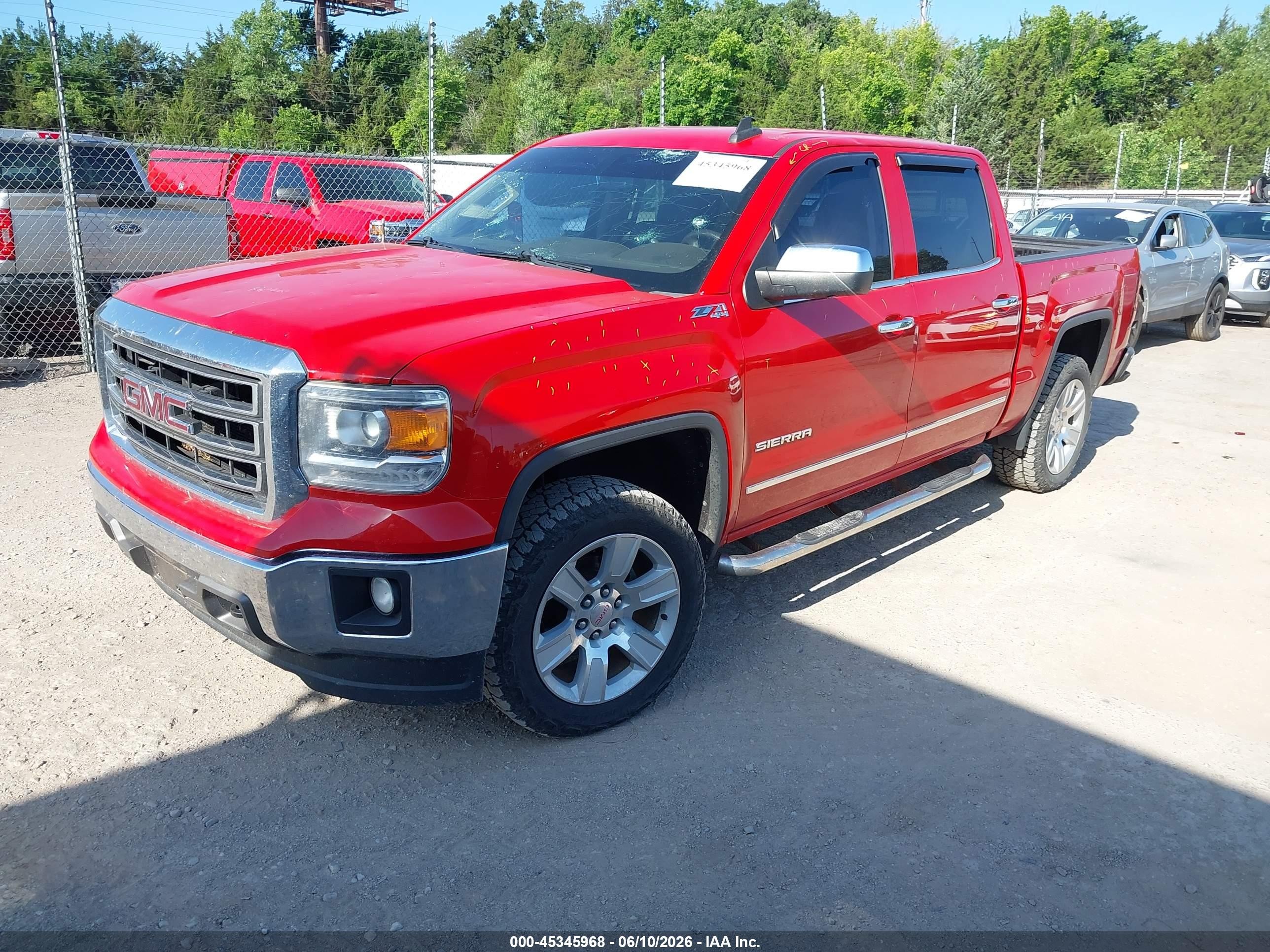 2015 Gmc Sierra 1500 Slt Red vin: 3GTU2VEC0FG446388