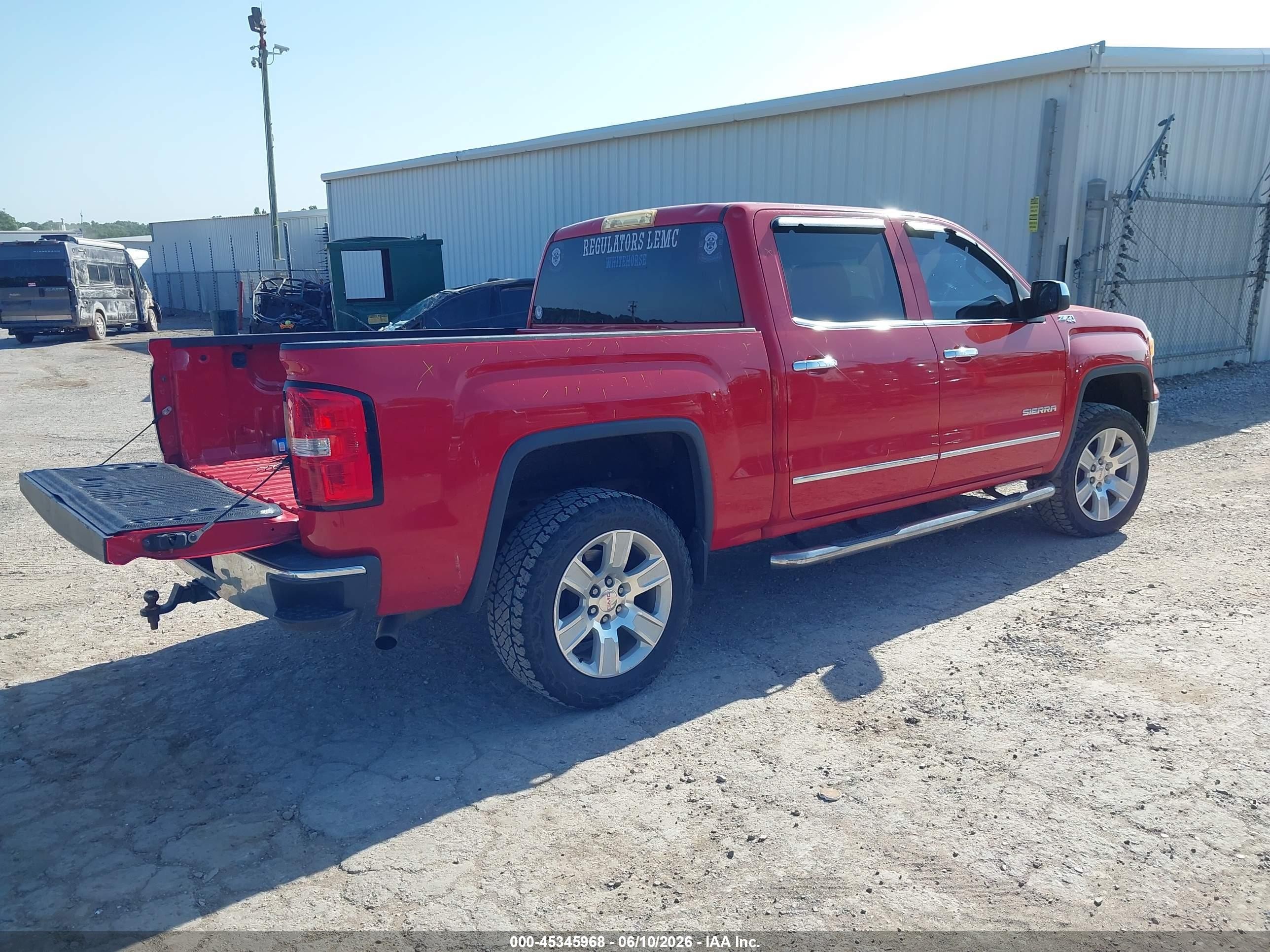 2015 Gmc Sierra 1500 Slt Red vin: 3GTU2VEC0FG446388