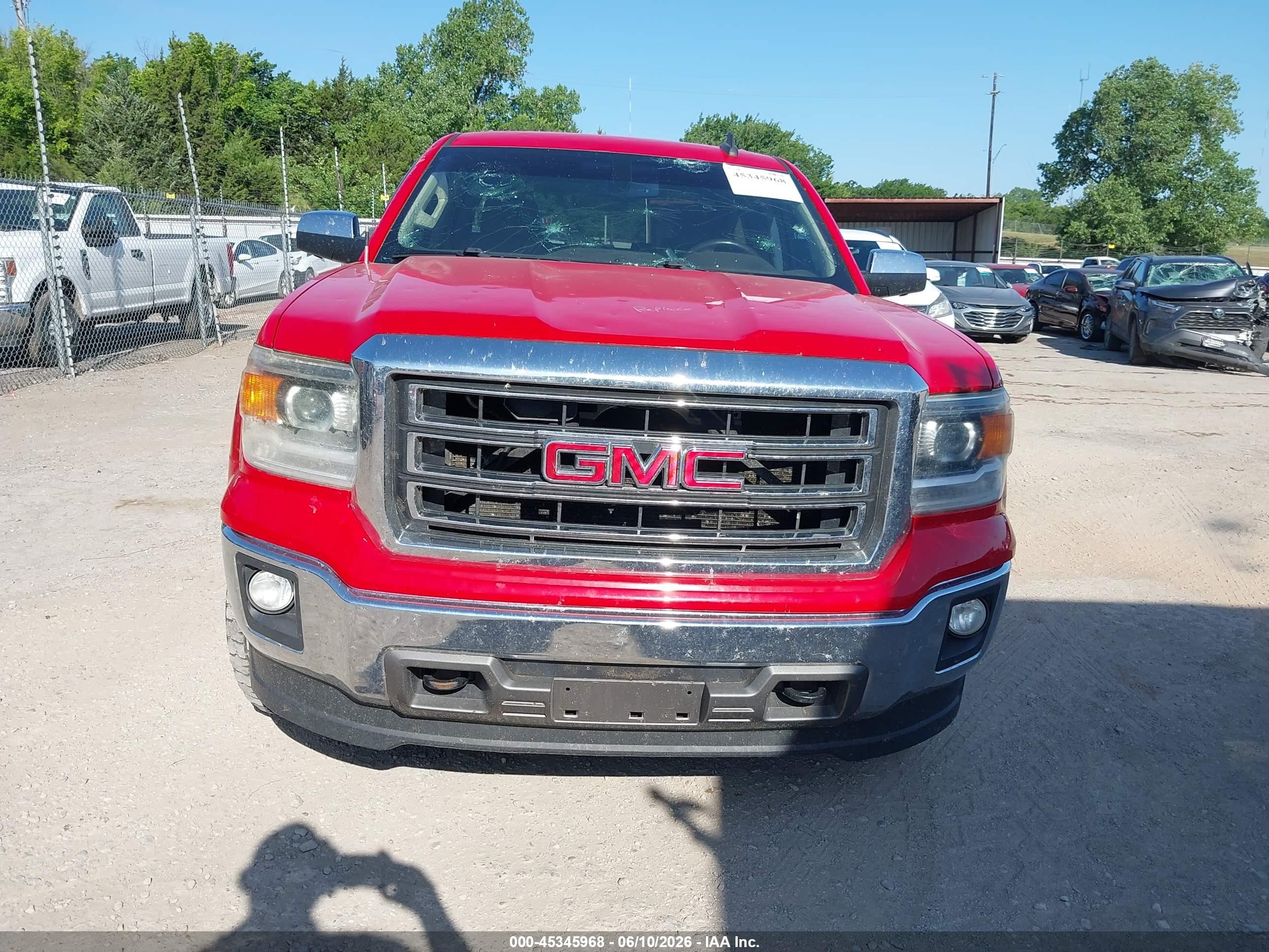 2015 Gmc Sierra 1500 Slt Red vin: 3GTU2VEC0FG446388
