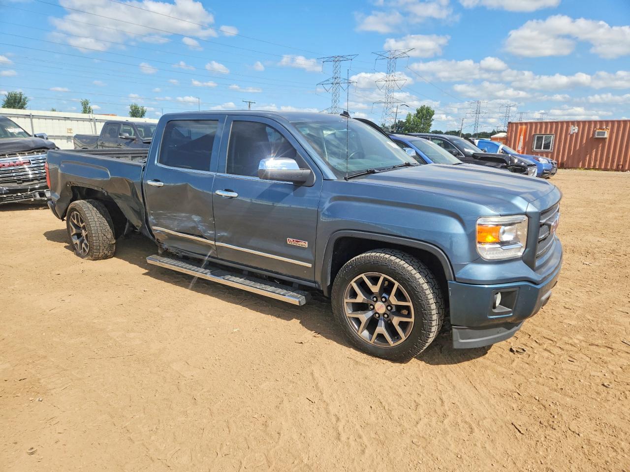 2014 Gmc Sierra K1500 Slt Blue vin: 3GTU2VEC1EG100087