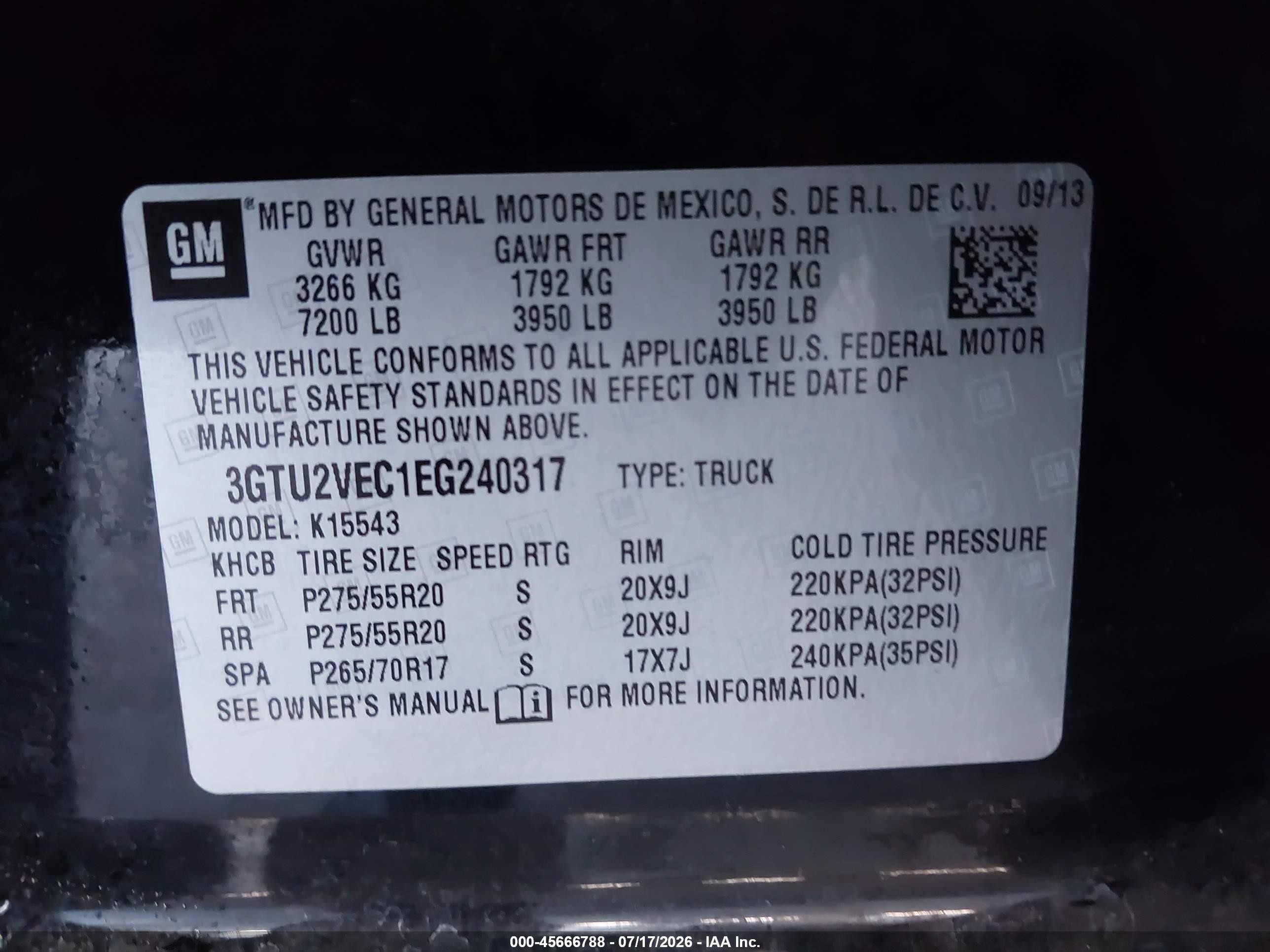2014 Gmc Sierra 1500 Slt Black vin: 3GTU2VEC1EG240317