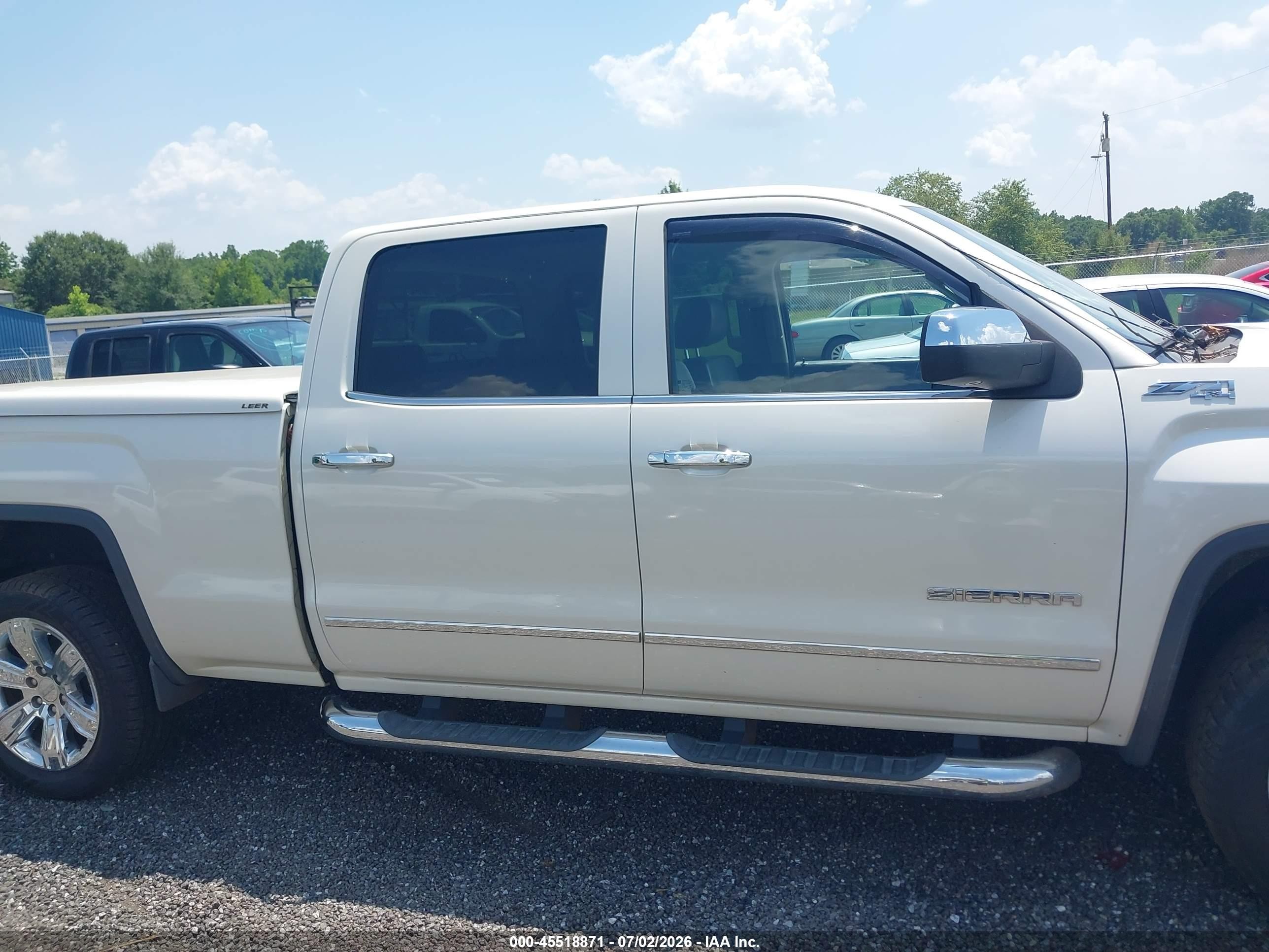 2014 Gmc Sierra 1500 Slt White vin: 3GTU2VEC1EG318160