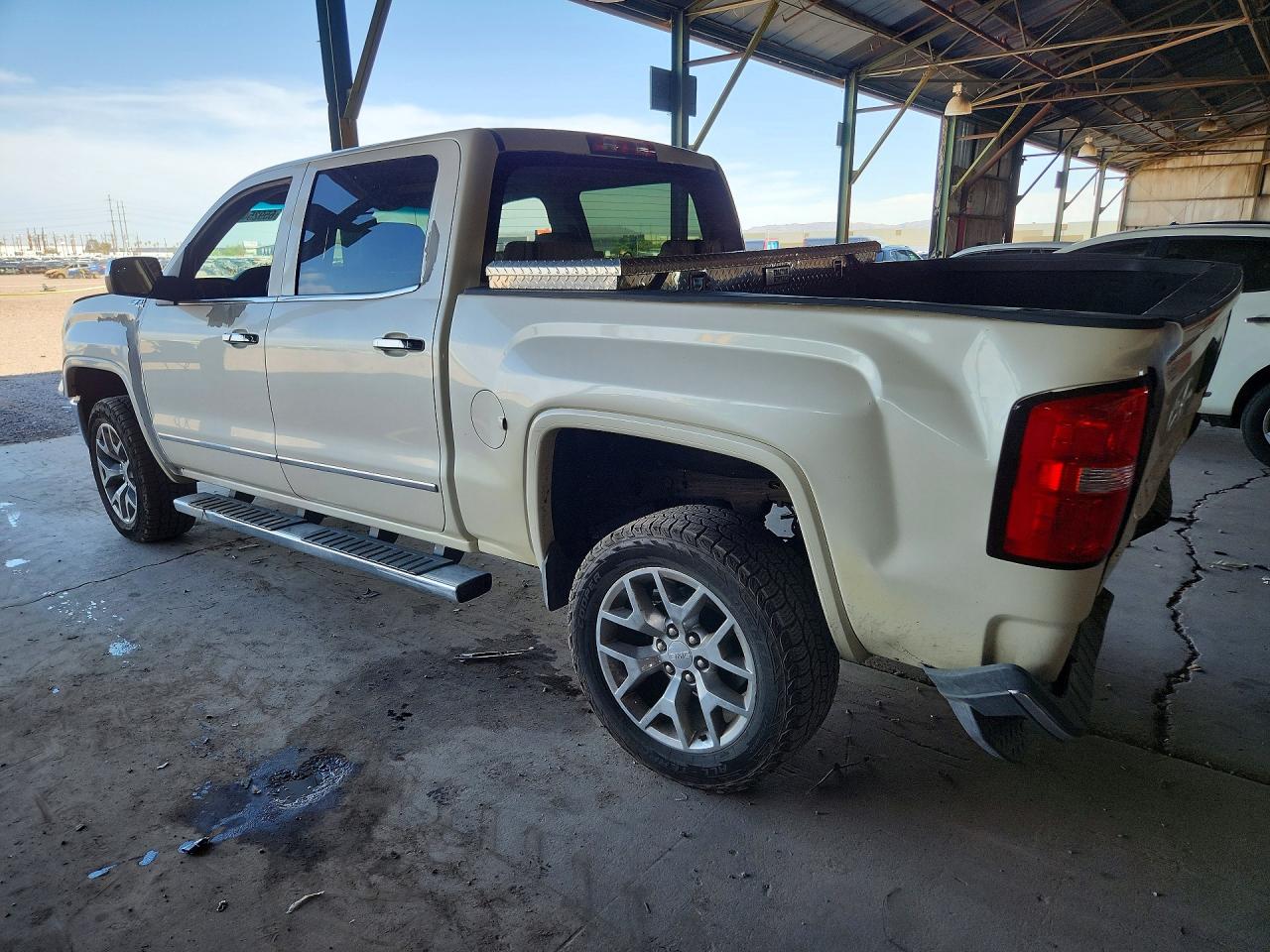2014 Gmc Sierra K1500 Slt White vin: 3GTU2VEC1EG377564