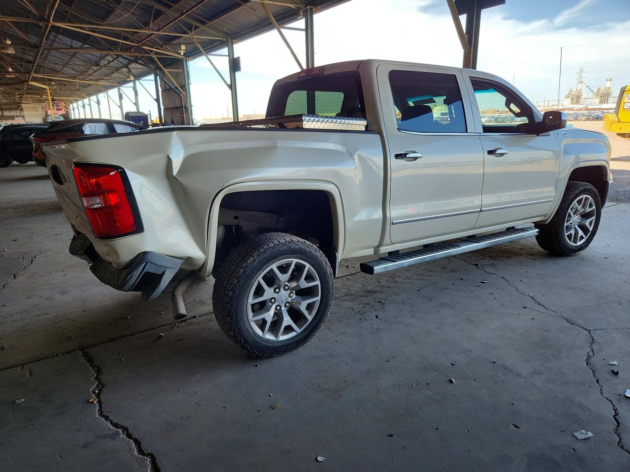 2014 Gmc Sierra K1500 Slt White vin: 3GTU2VEC1EG377564
