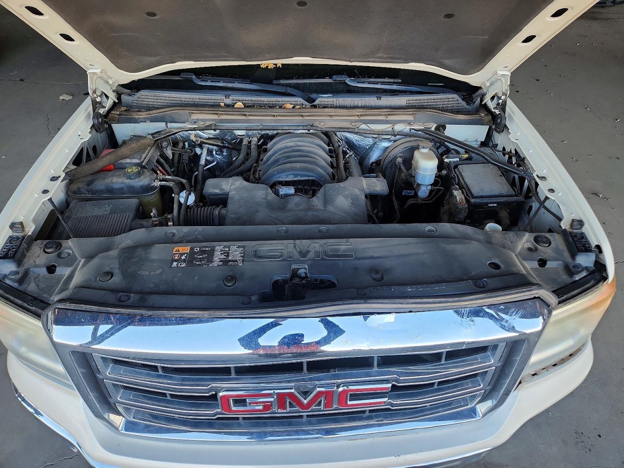 2014 Gmc Sierra K1500 Slt White vin: 3GTU2VEC1EG377564
