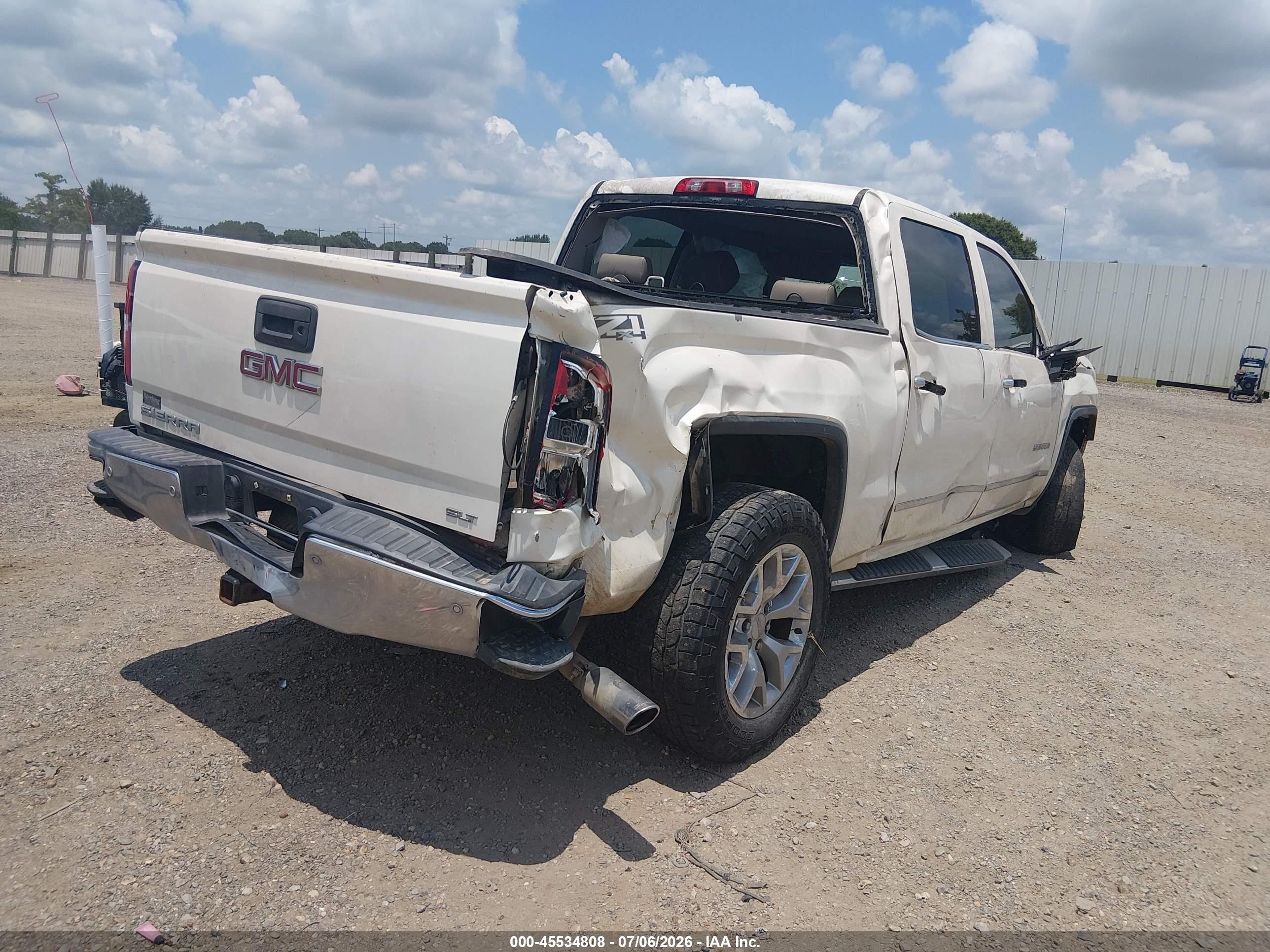 2014 Gmc Sierra 1500 Slt White vin: 3GTU2VEC1EG421921