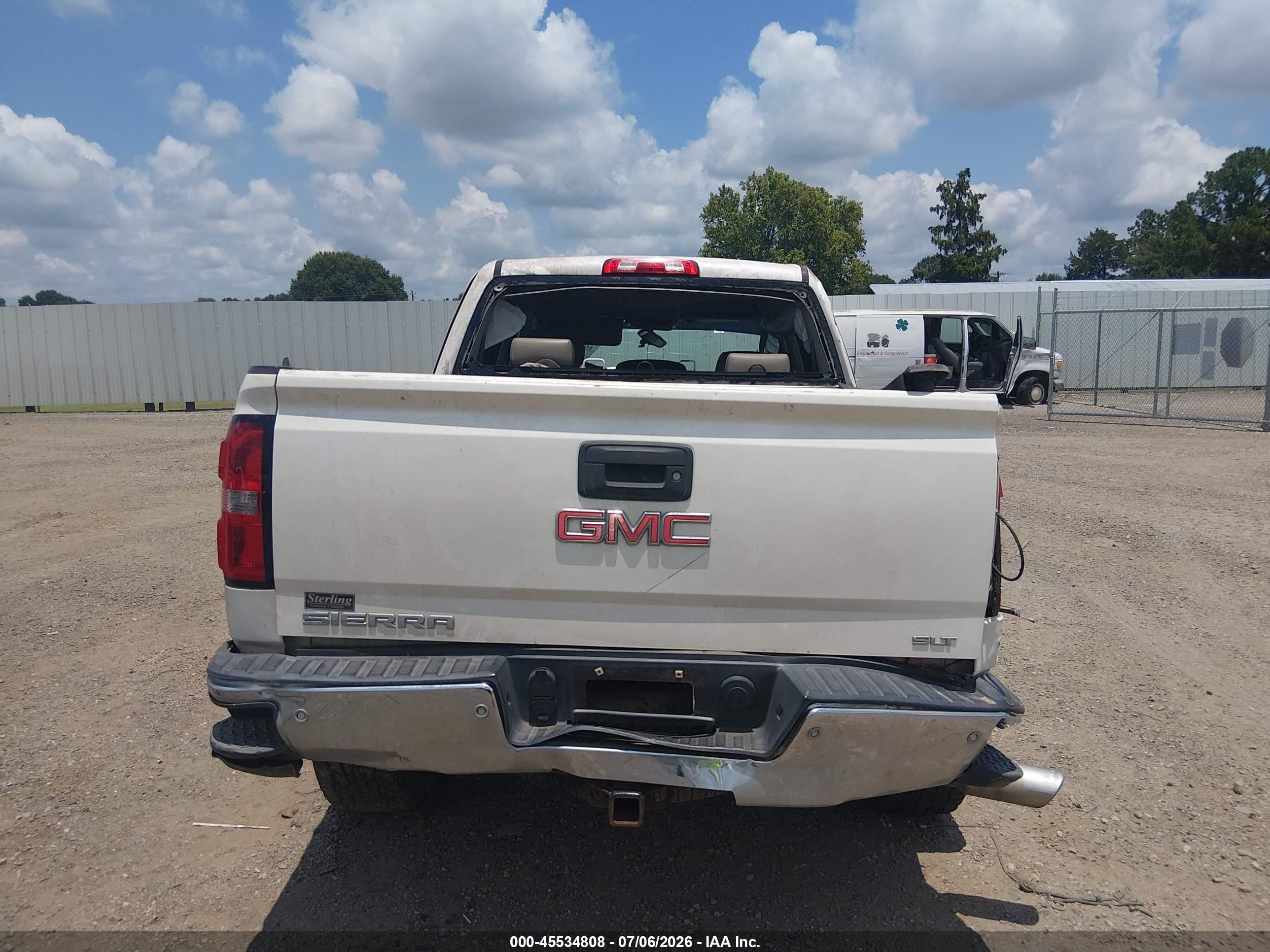 2014 Gmc Sierra 1500 Slt White vin: 3GTU2VEC1EG421921