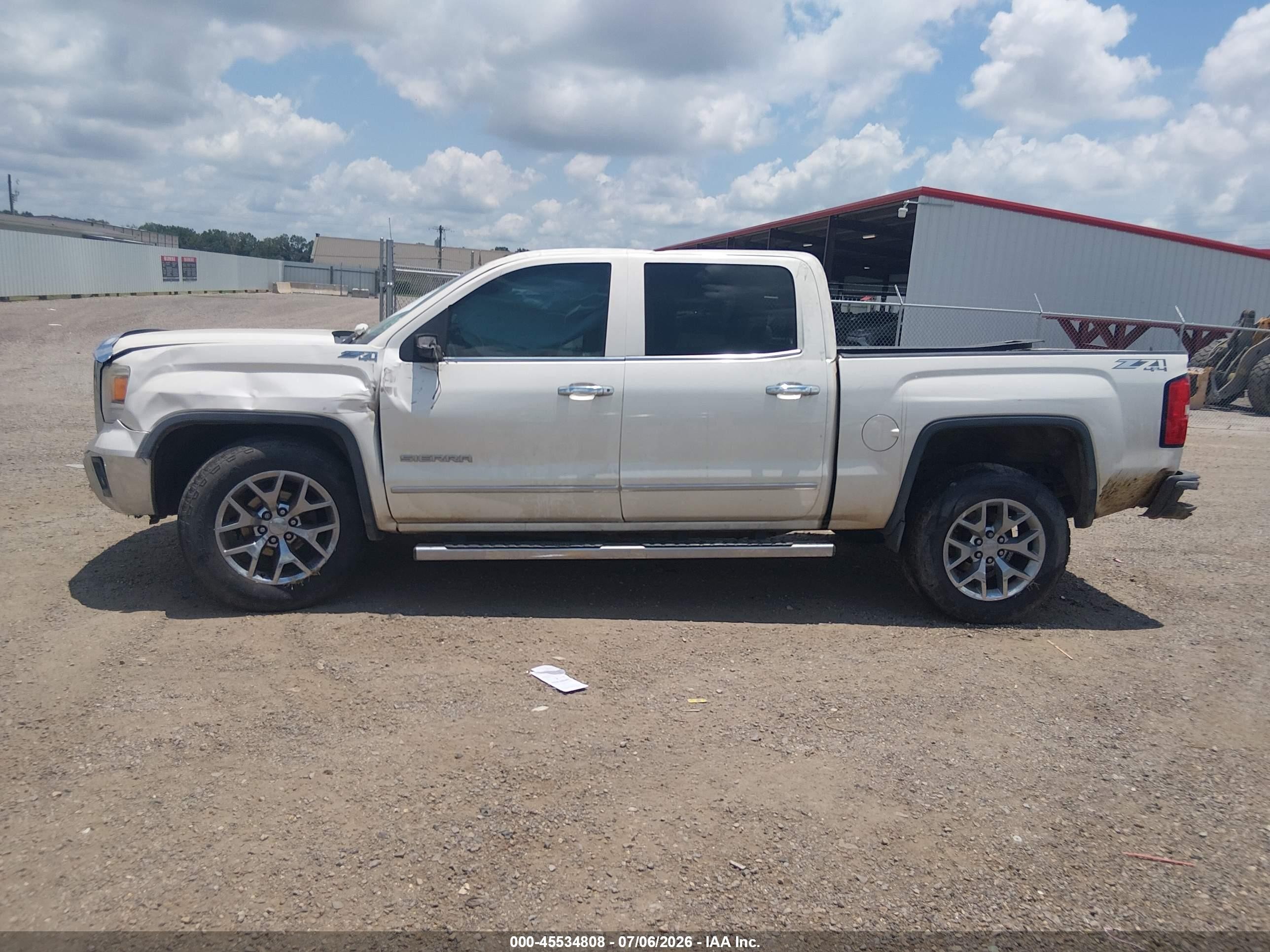 2014 Gmc Sierra 1500 Slt White vin: 3GTU2VEC1EG421921