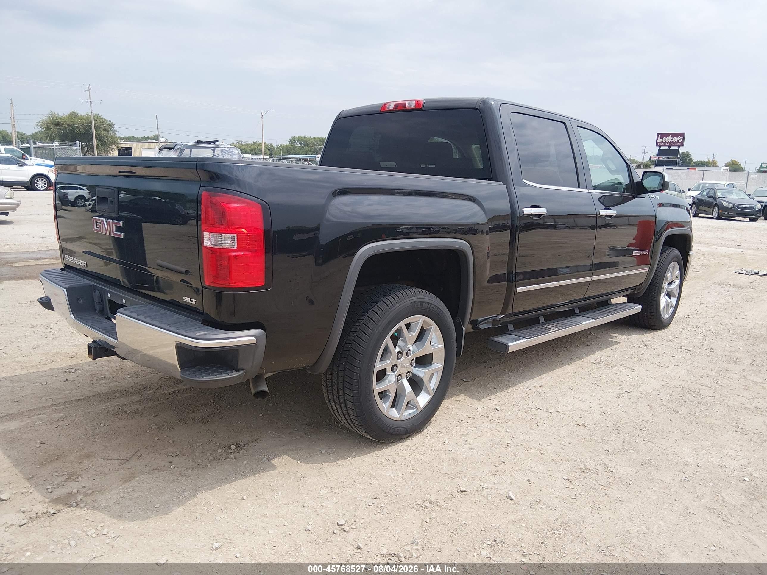2014 Gmc Sierra 1500 Slt Черный vin: 3GTU2VEC1EG425919