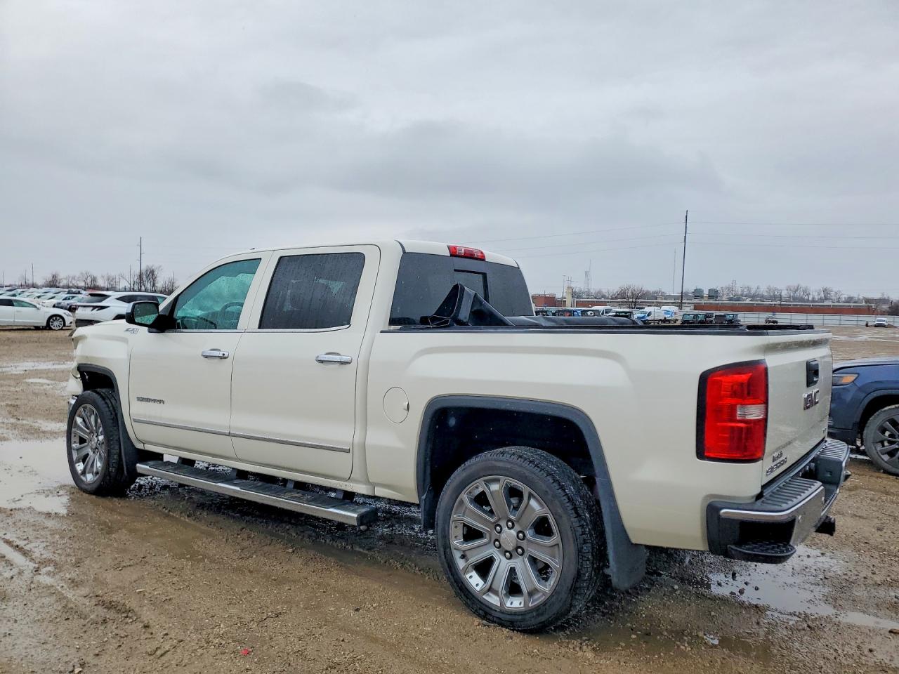 2014 Gmc Sierra K1500 Slt White vin: 3GTU2VEC1EG471556