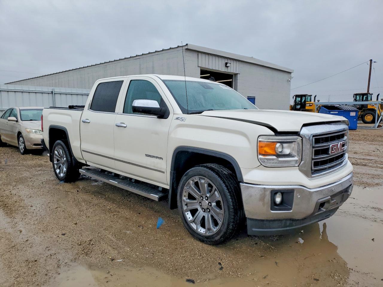 2014 Gmc Sierra K1500 Slt White vin: 3GTU2VEC1EG471556