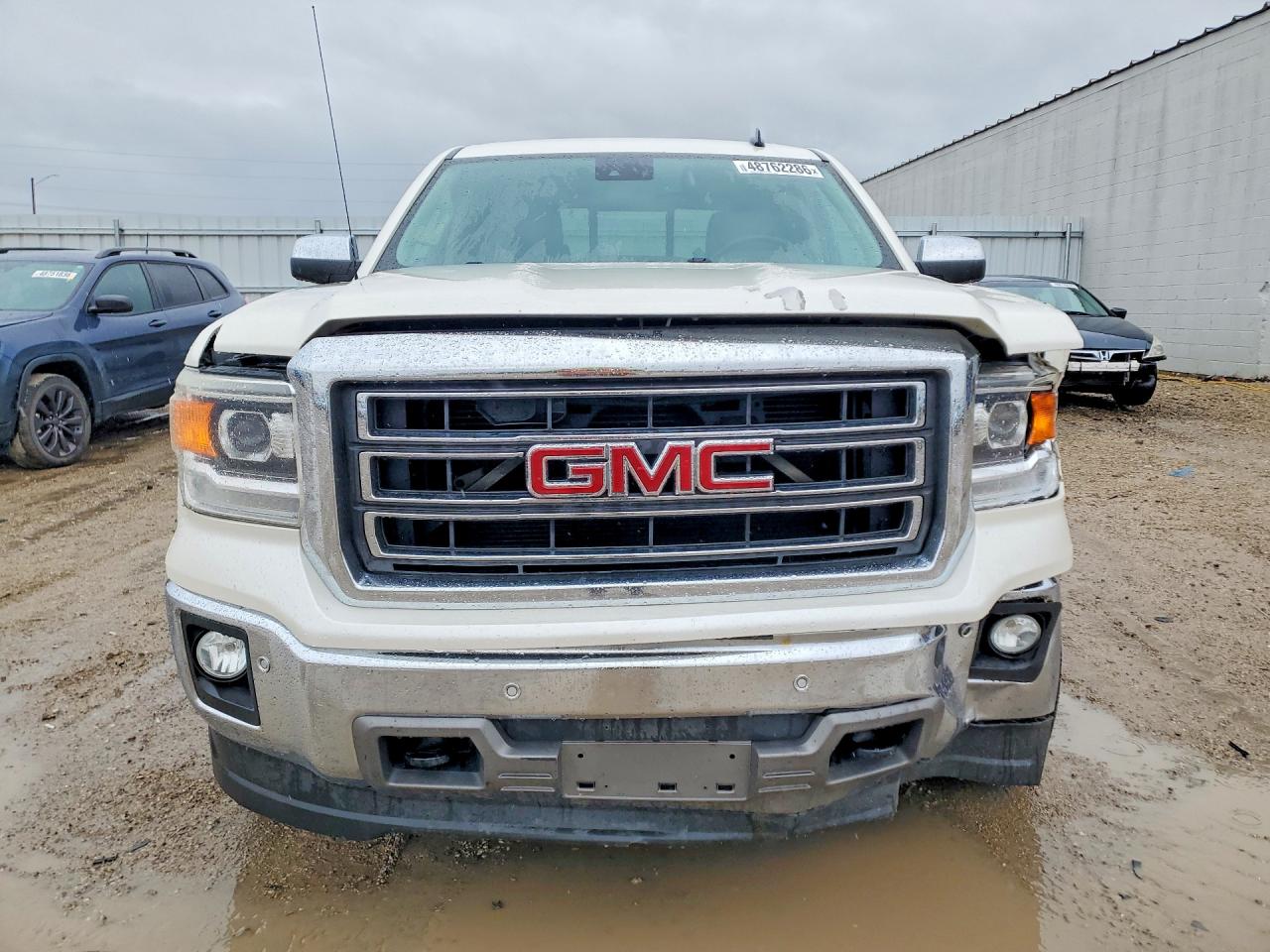 2014 Gmc Sierra K1500 Slt White vin: 3GTU2VEC1EG471556