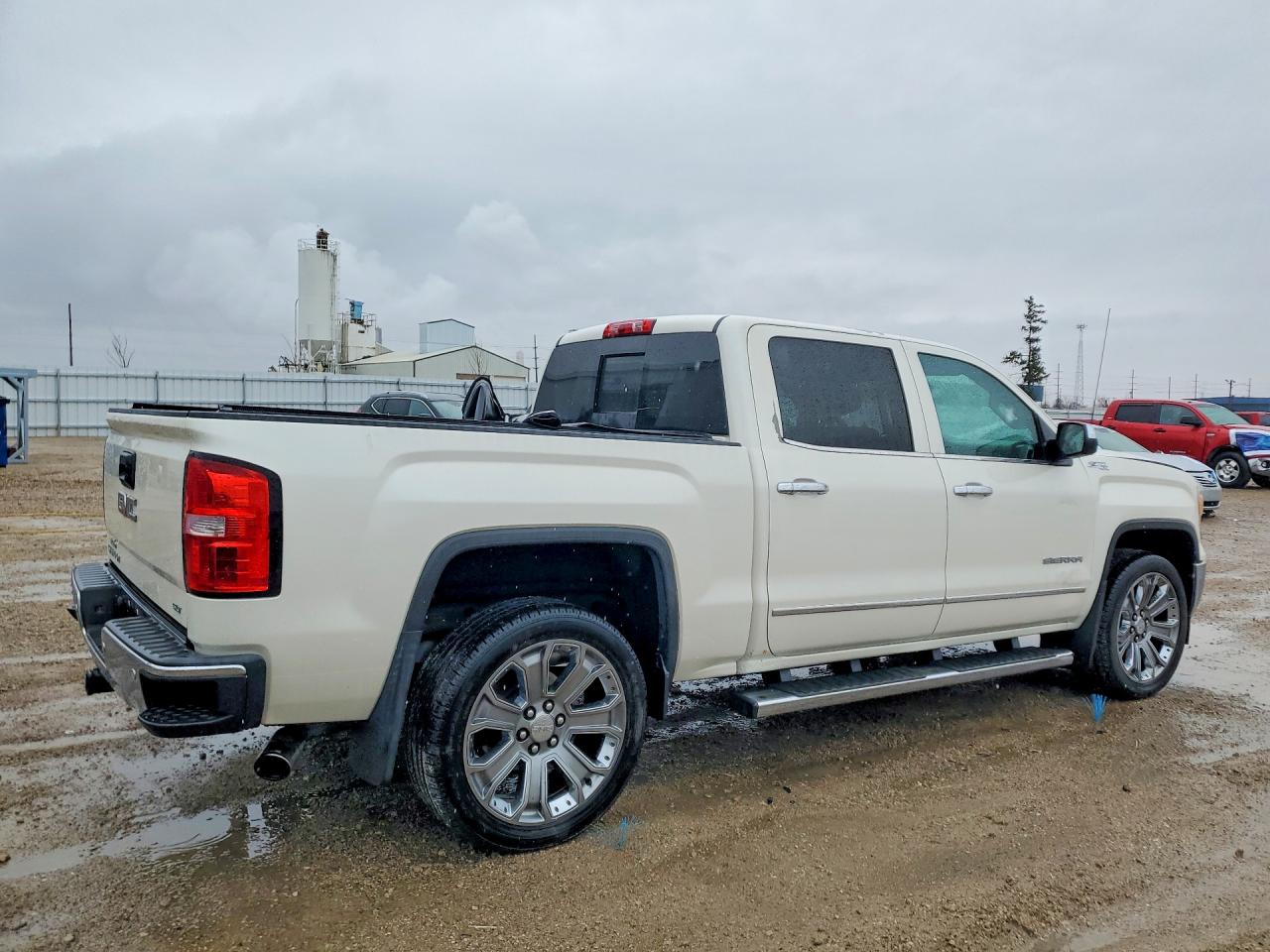 2014 Gmc Sierra K1500 Slt White vin: 3GTU2VEC1EG471556