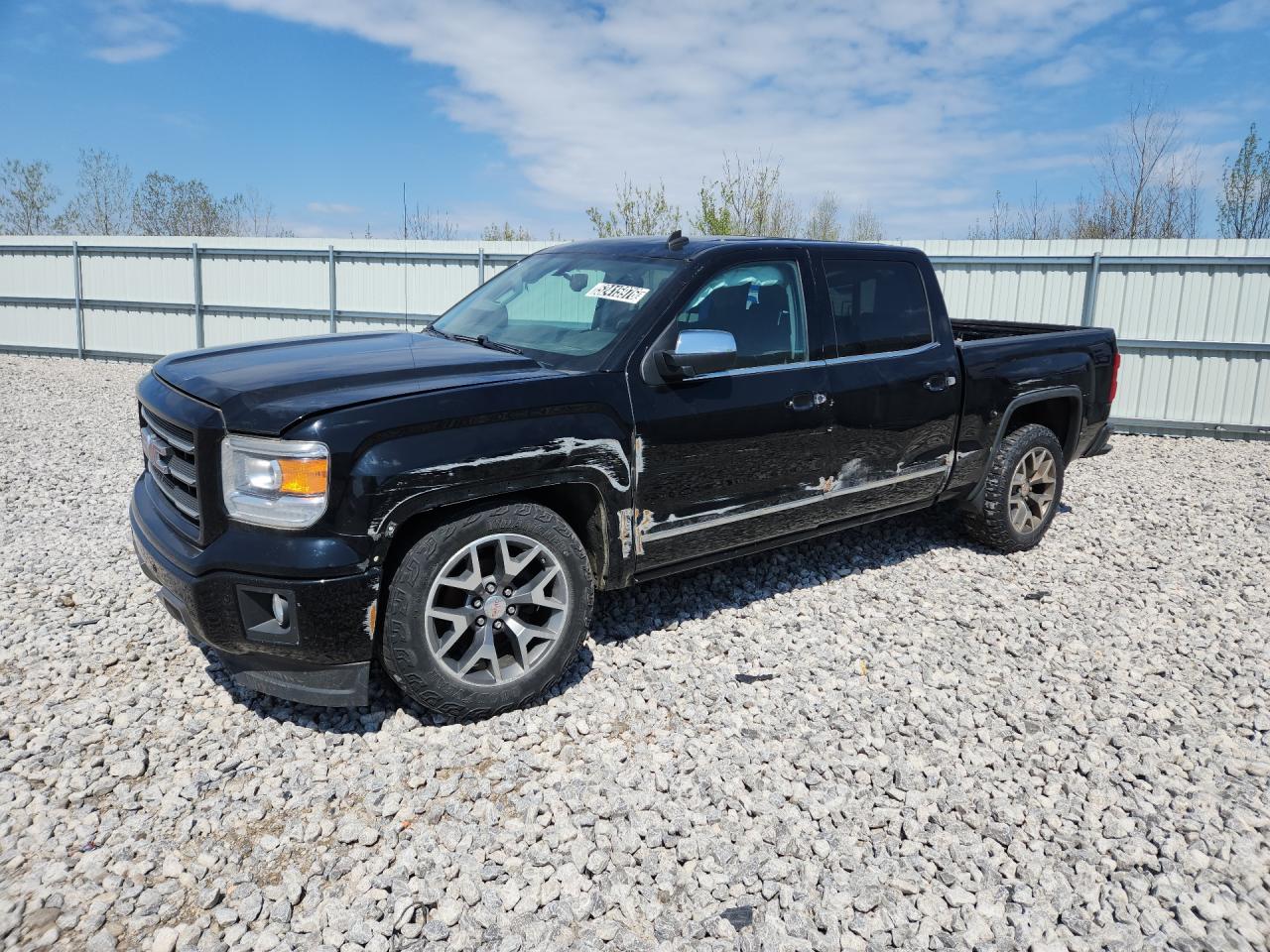 2014 Gmc Sierra K1500 Slt Black vin: 3GTU2VEC1EG533456 Damage: Left Front Fender, Severe Damage, Replacement Required