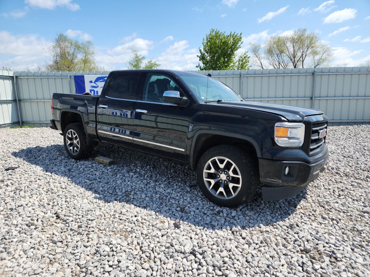 2014 Gmc Sierra K1500 Slt Black vin: 3GTU2VEC1EG533456 Damage: Right Front Door, Dent(S) W/ Paint Dmg, 4 To 5 Inches