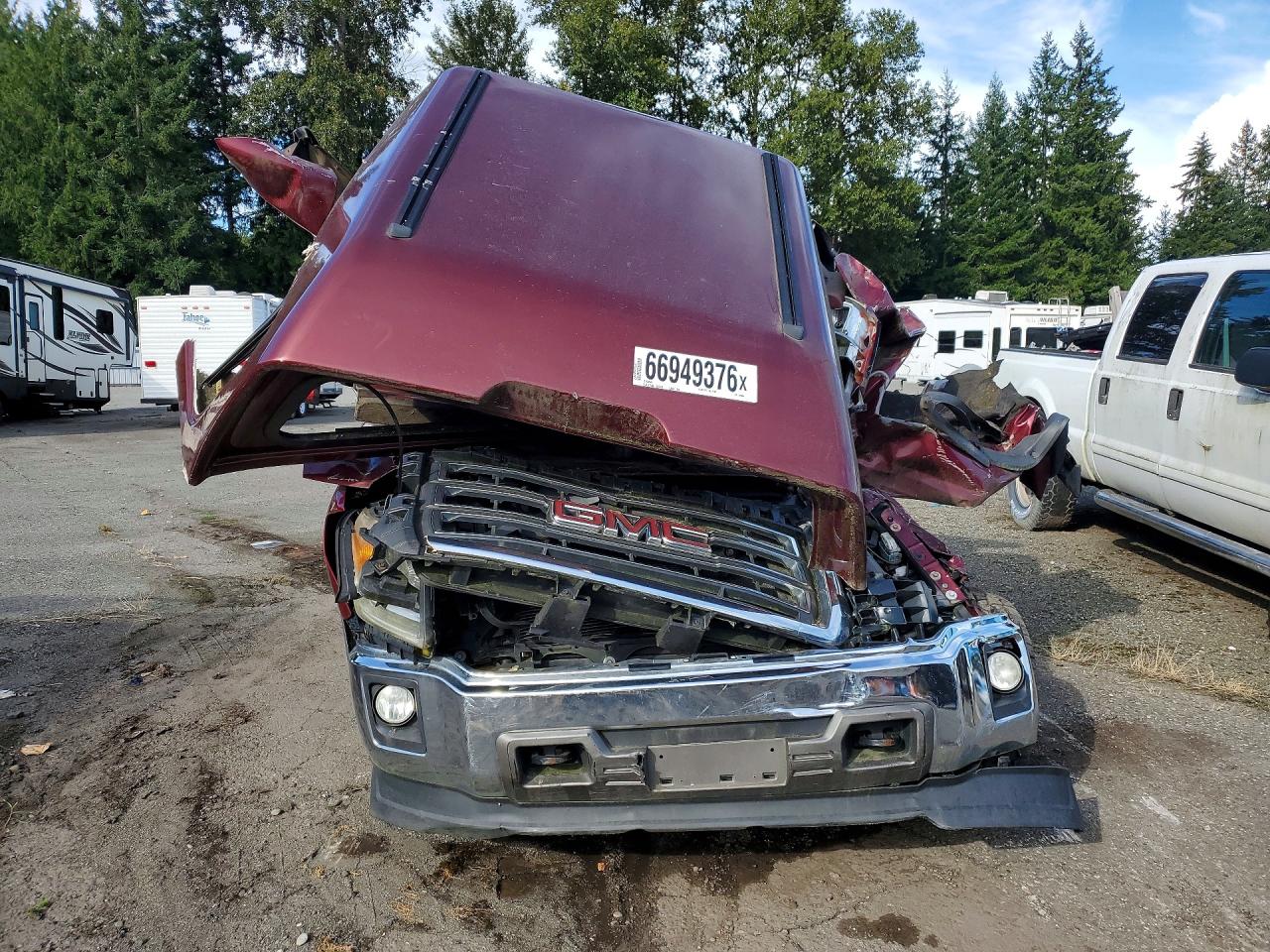 2015 Gmc Sierra K1500 Slt Burgundy vin: 3GTU2VEC1FG126366