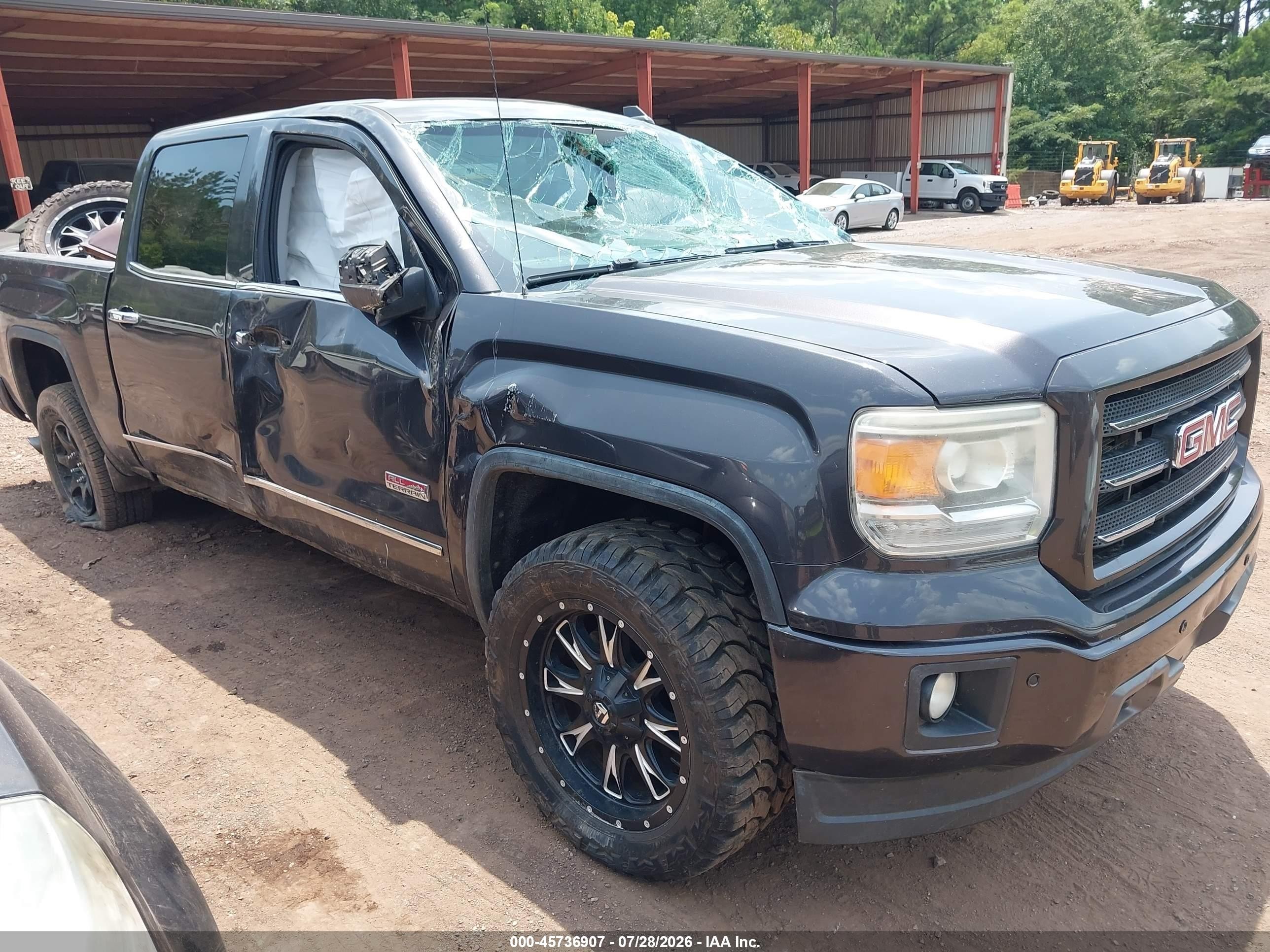 2015 Gmc Sierra 1500 Slt Black vin: 3GTU2VEC1FG209845