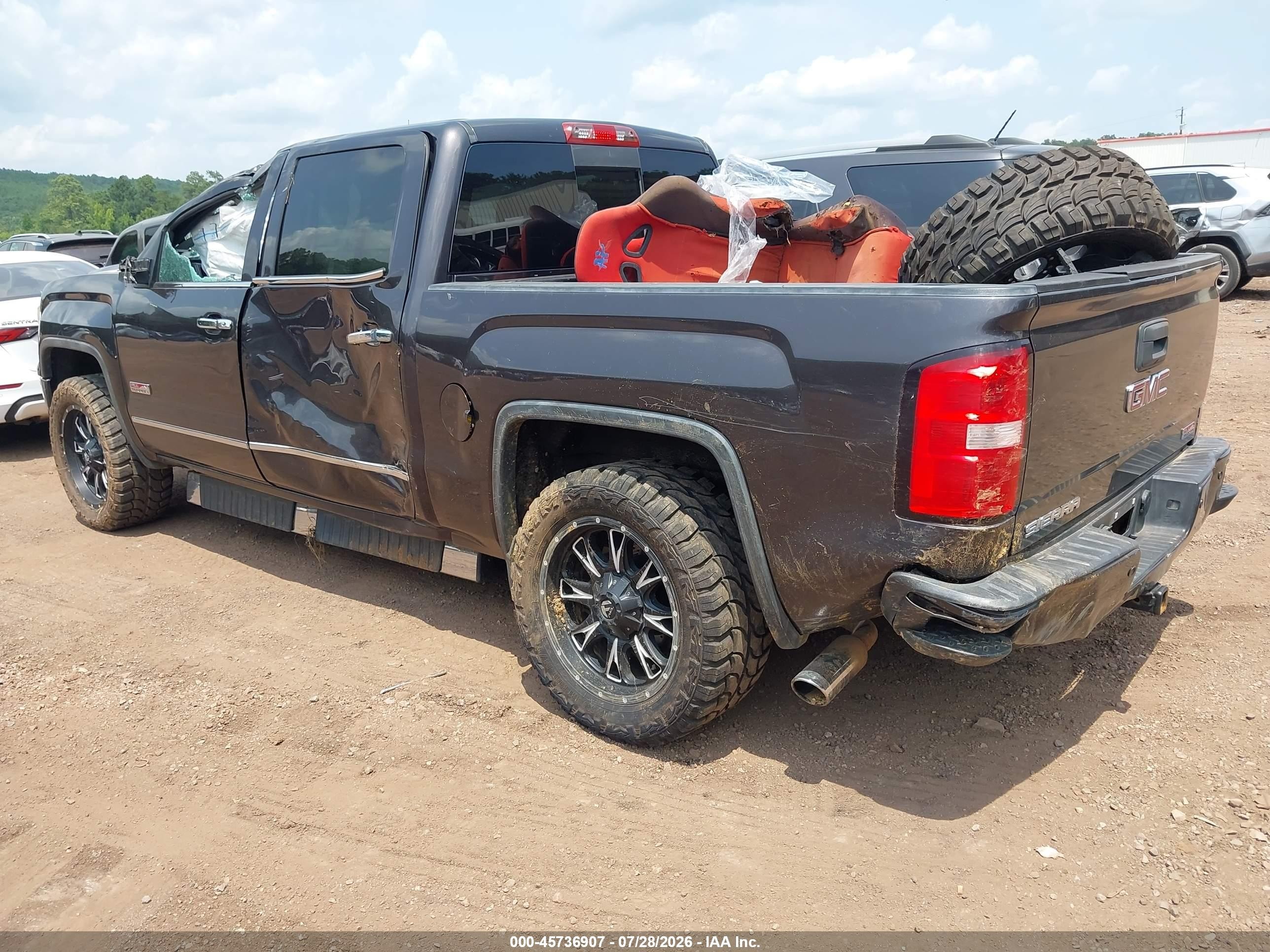 2015 Gmc Sierra 1500 Slt Black vin: 3GTU2VEC1FG209845