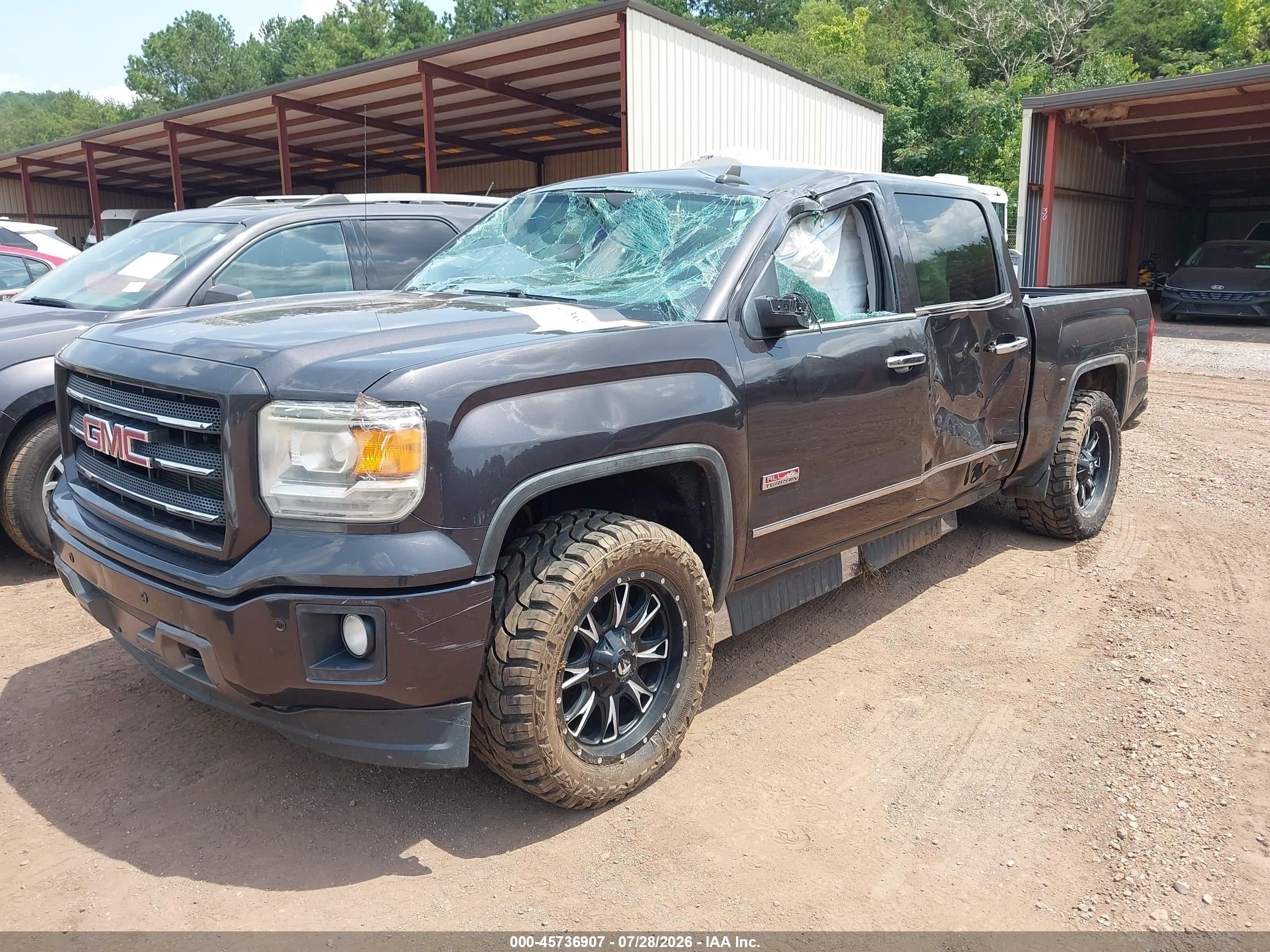 2015 Gmc Sierra 1500 Slt Black vin: 3GTU2VEC1FG209845