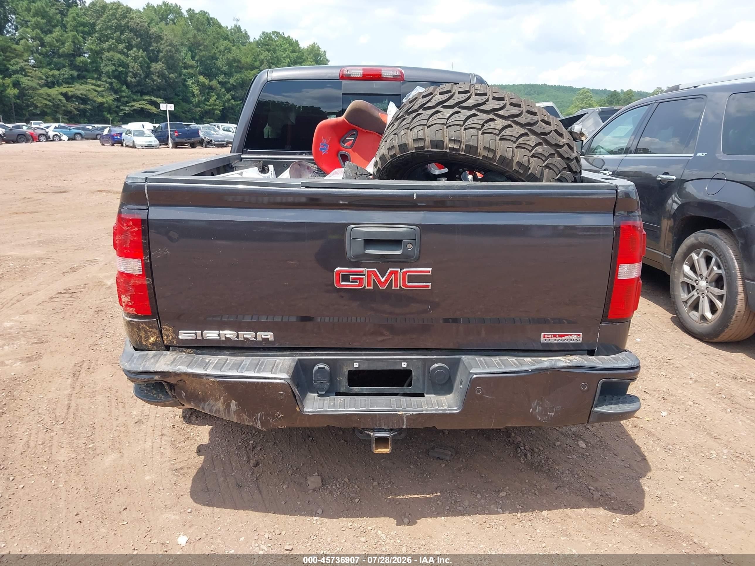 2015 Gmc Sierra 1500 Slt Black vin: 3GTU2VEC1FG209845