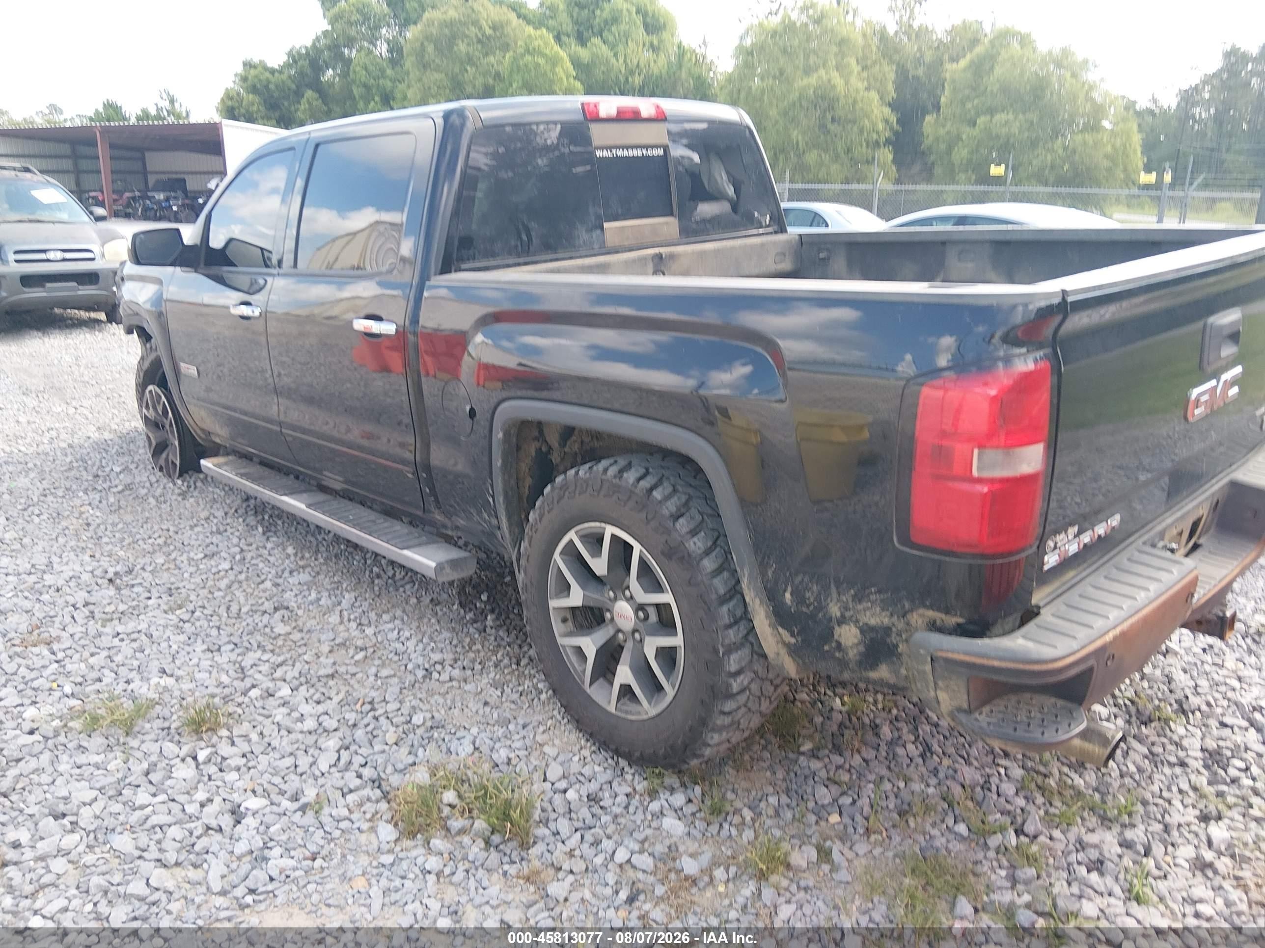 2015 Gmc Sierra 1500 Slt Black vin: 3GTU2VEC1FG316295