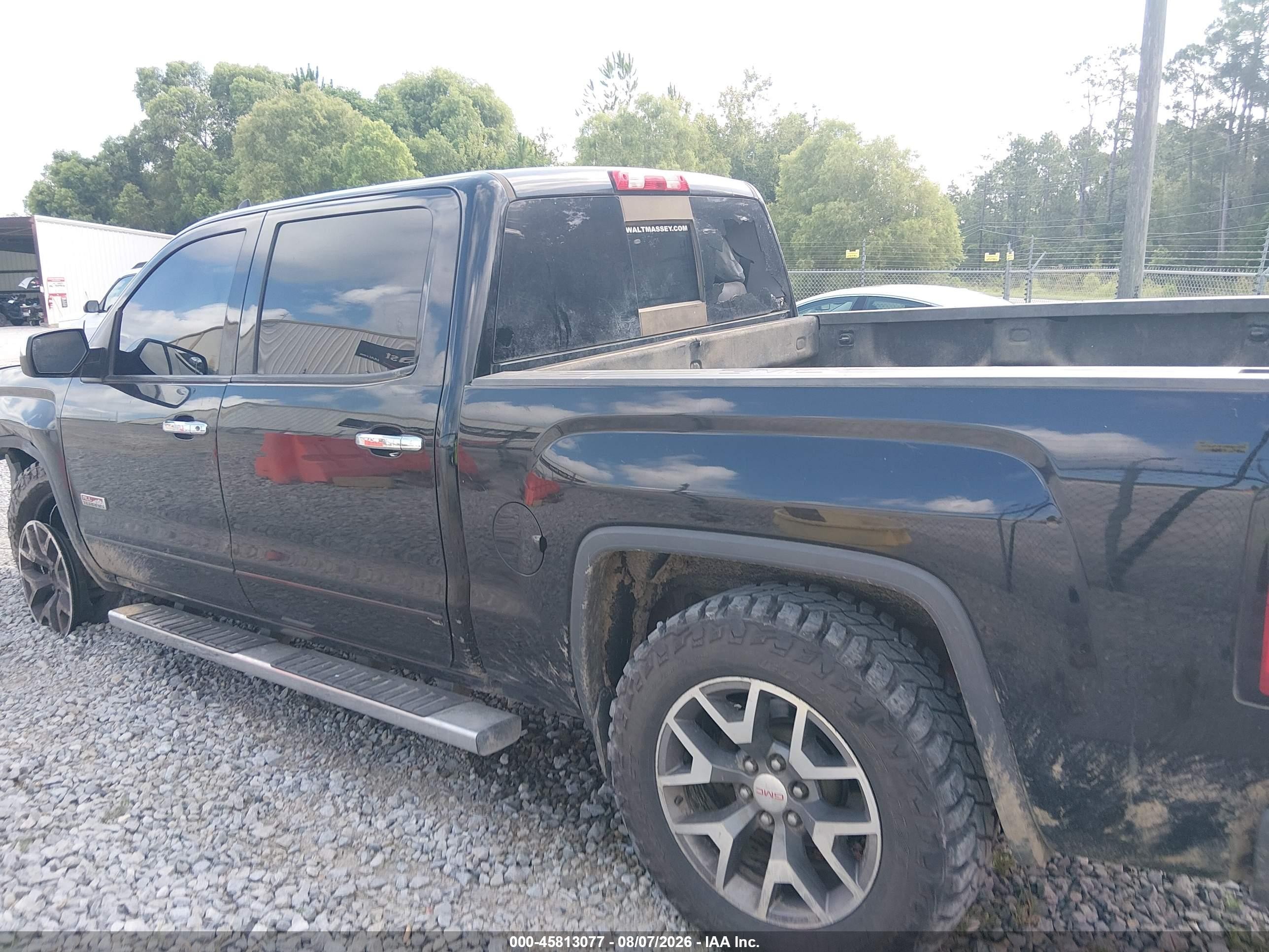 2015 Gmc Sierra 1500 Slt Black vin: 3GTU2VEC1FG316295