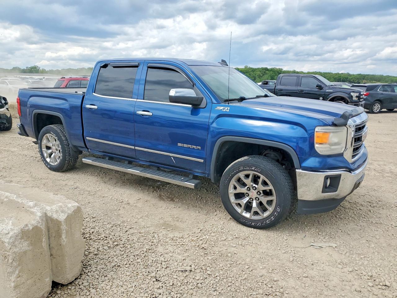 2015 Gmc Sierra K1500 Slt Blue vin: 3GTU2VEC1FG434928