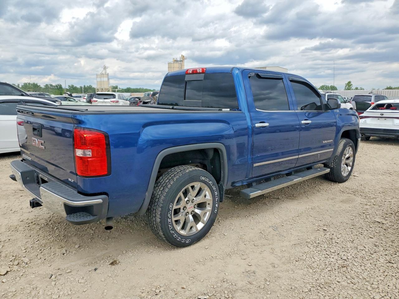 2015 Gmc Sierra K1500 Slt Blue vin: 3GTU2VEC1FG434928